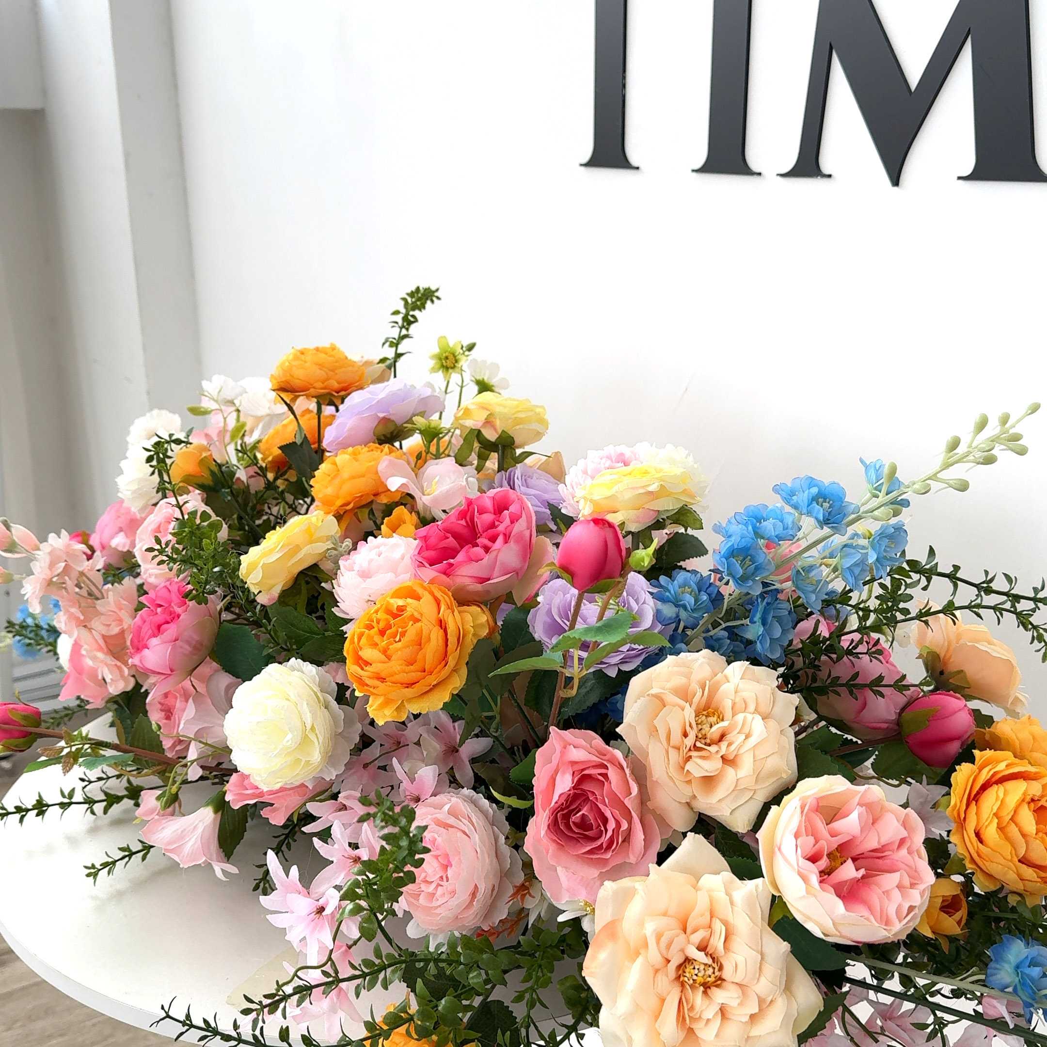 Roseytime Colorful Flower Runner Table Flower Decor#RTR088