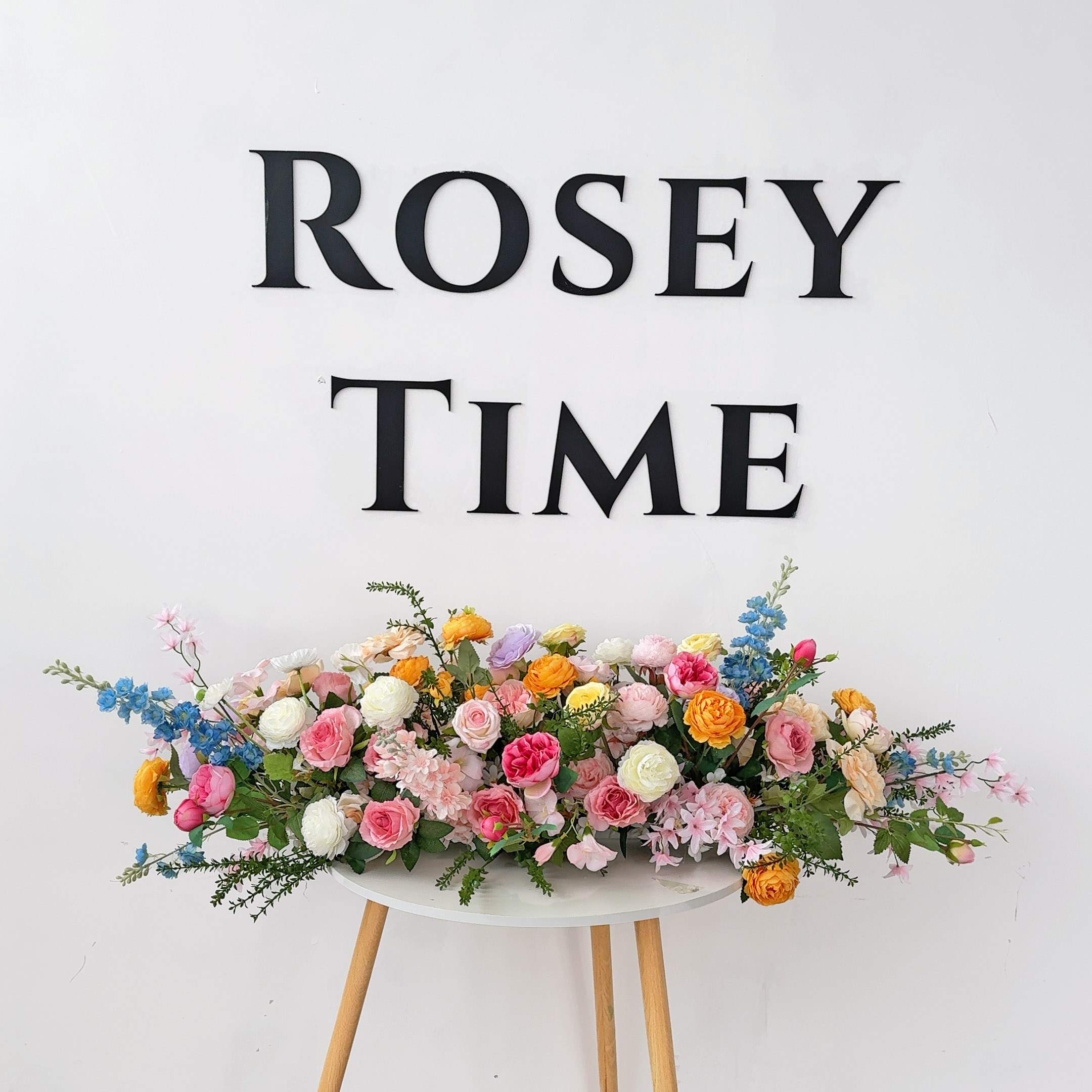 Roseytime Colorful Flower Runner Table Flower Decor#RTR088