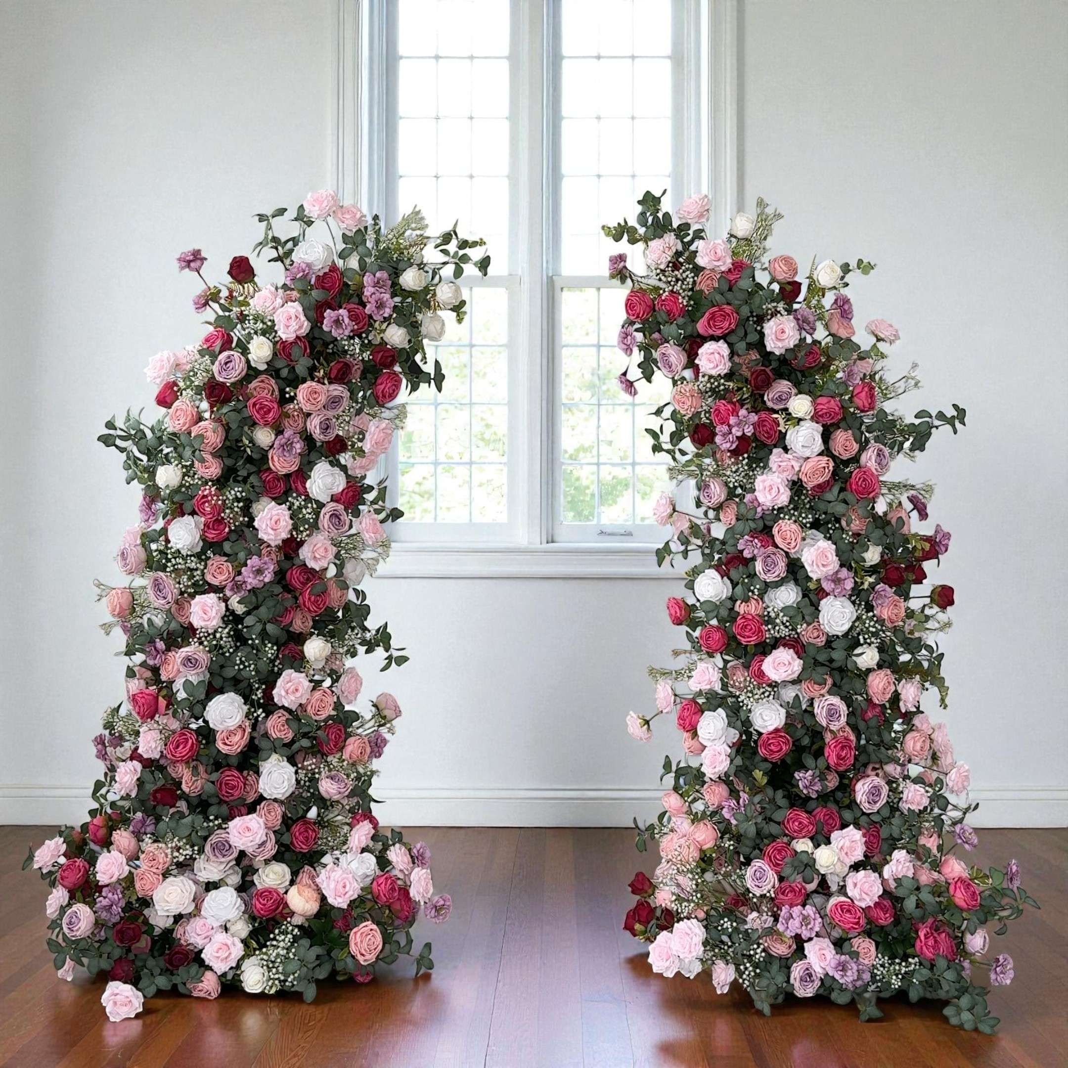Roseytime 2026 Spring Flower Pillars Arch with Frame #RTP090