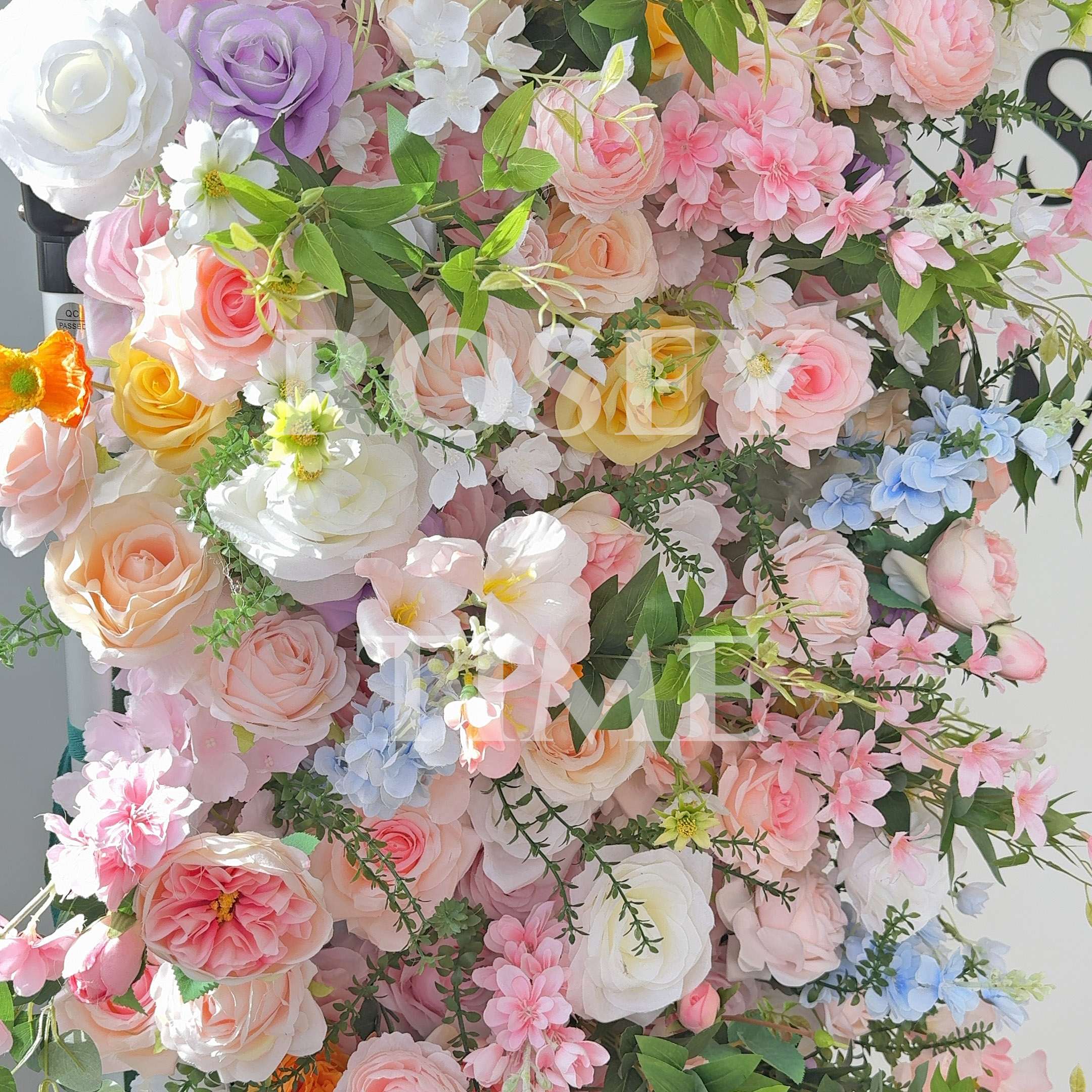 Roseytime Colorful Square Flower Arch Fabric Back#RTA383