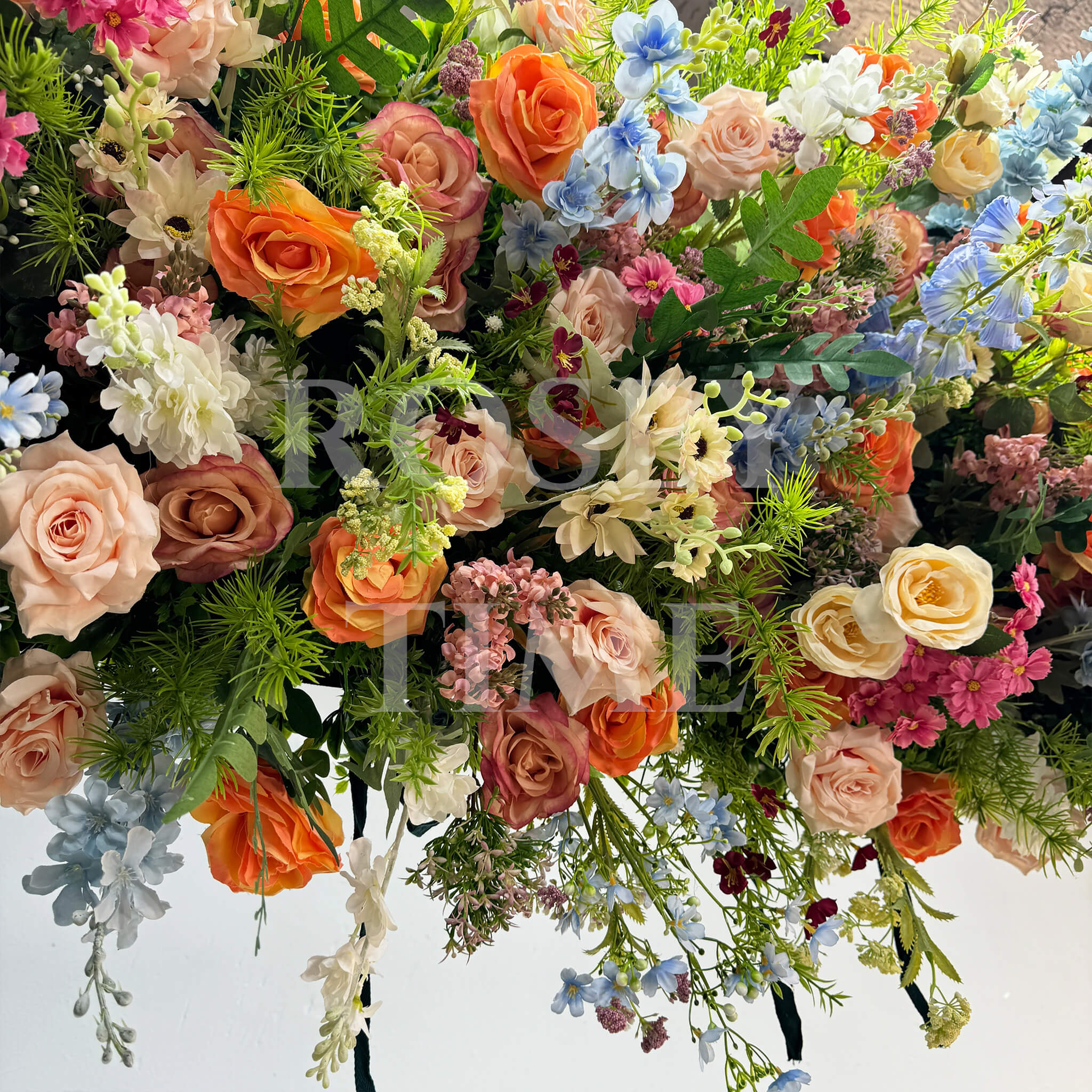 B1-G1-Sale: Square Wild Flower Arch Fabric Back#RTA124