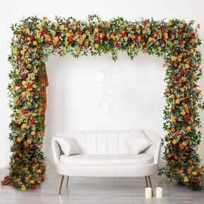 Roseytime Colorful Square Flower Arch Fabric Back#RTA042