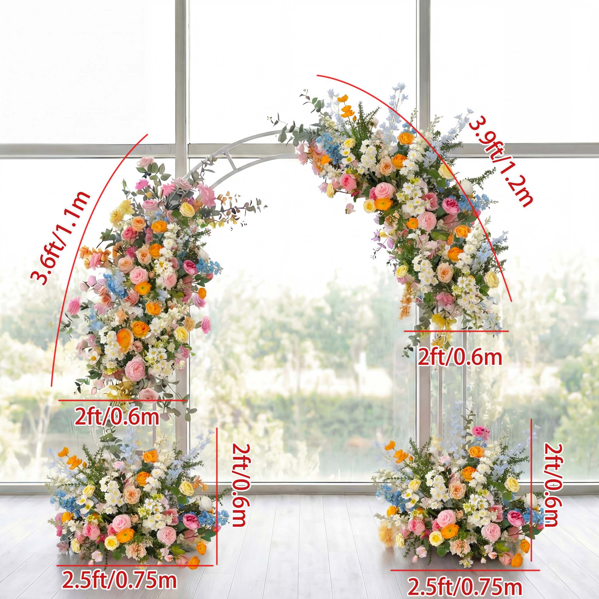 Roseytime Colorful Flower Set Flower Arch Arrangement #RTA460