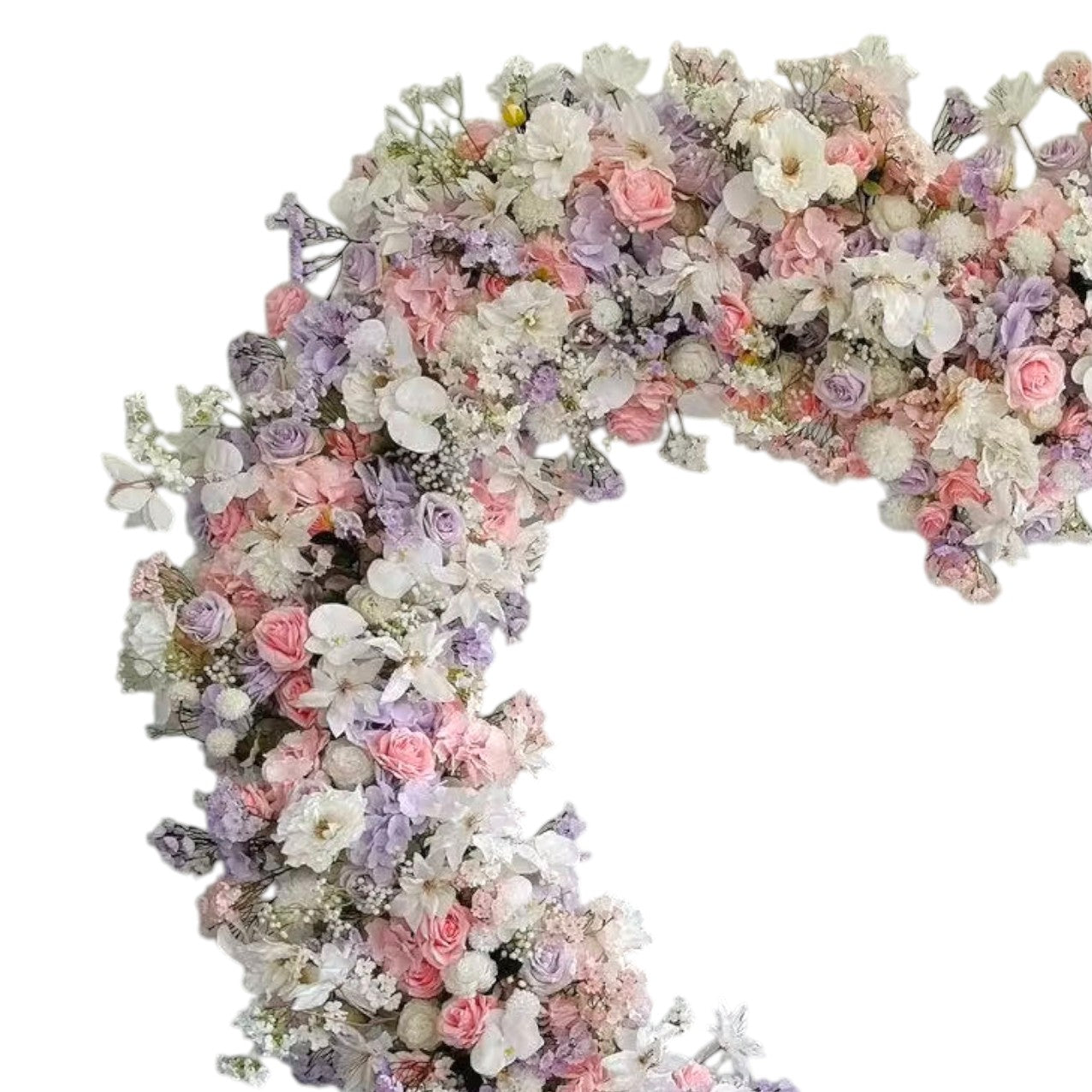 B1G1 Sale- Purple&Pink Heart Flower Arches With Frame Fabric Back