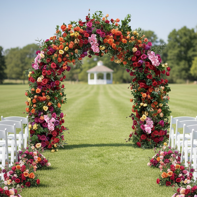 RoseyTime Hot Pink &Orange Arch n-shape Round Arch #RTA153
