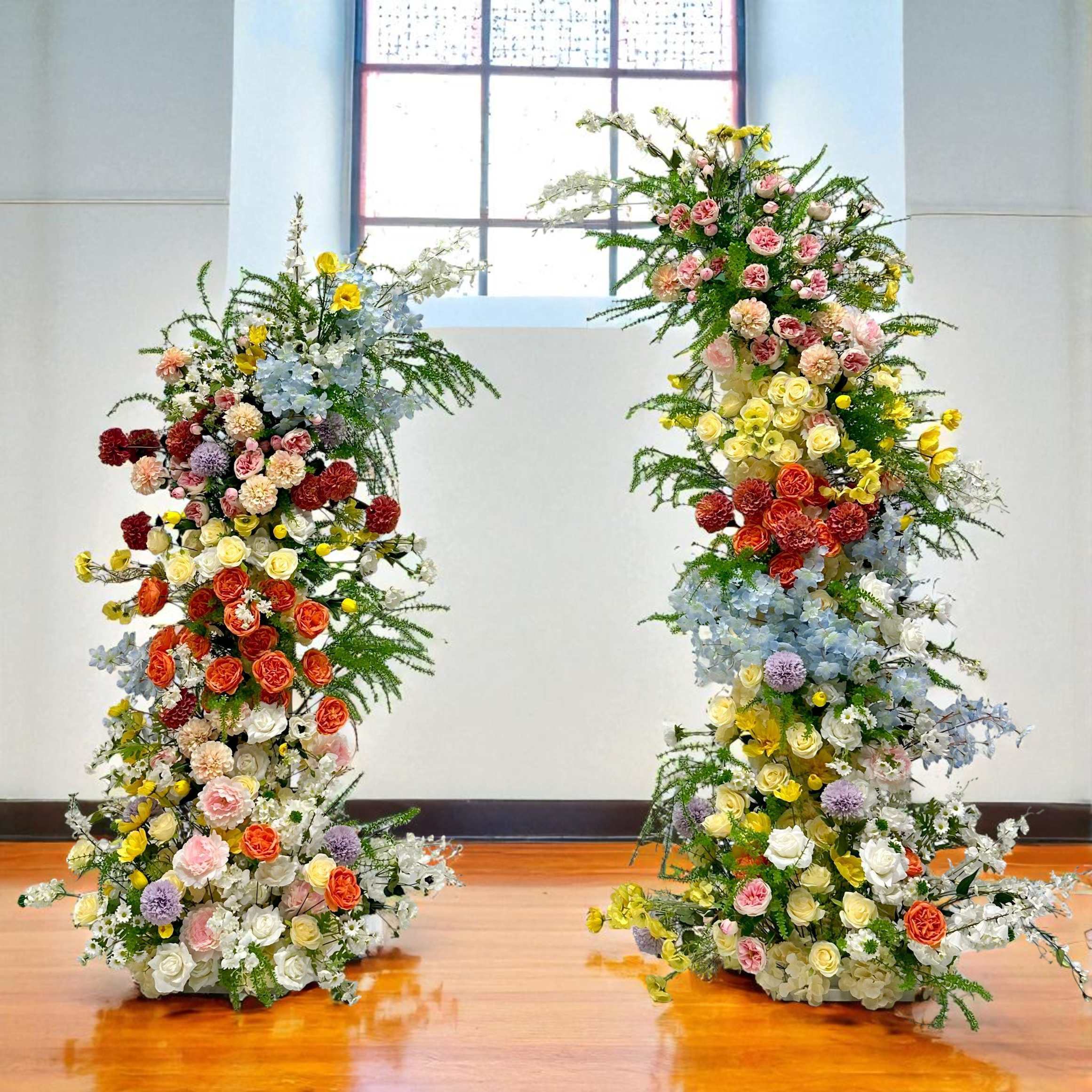 B1G1 sale- 2026 Colorful Spring Flower Pillars Arch with Frame #RTP094