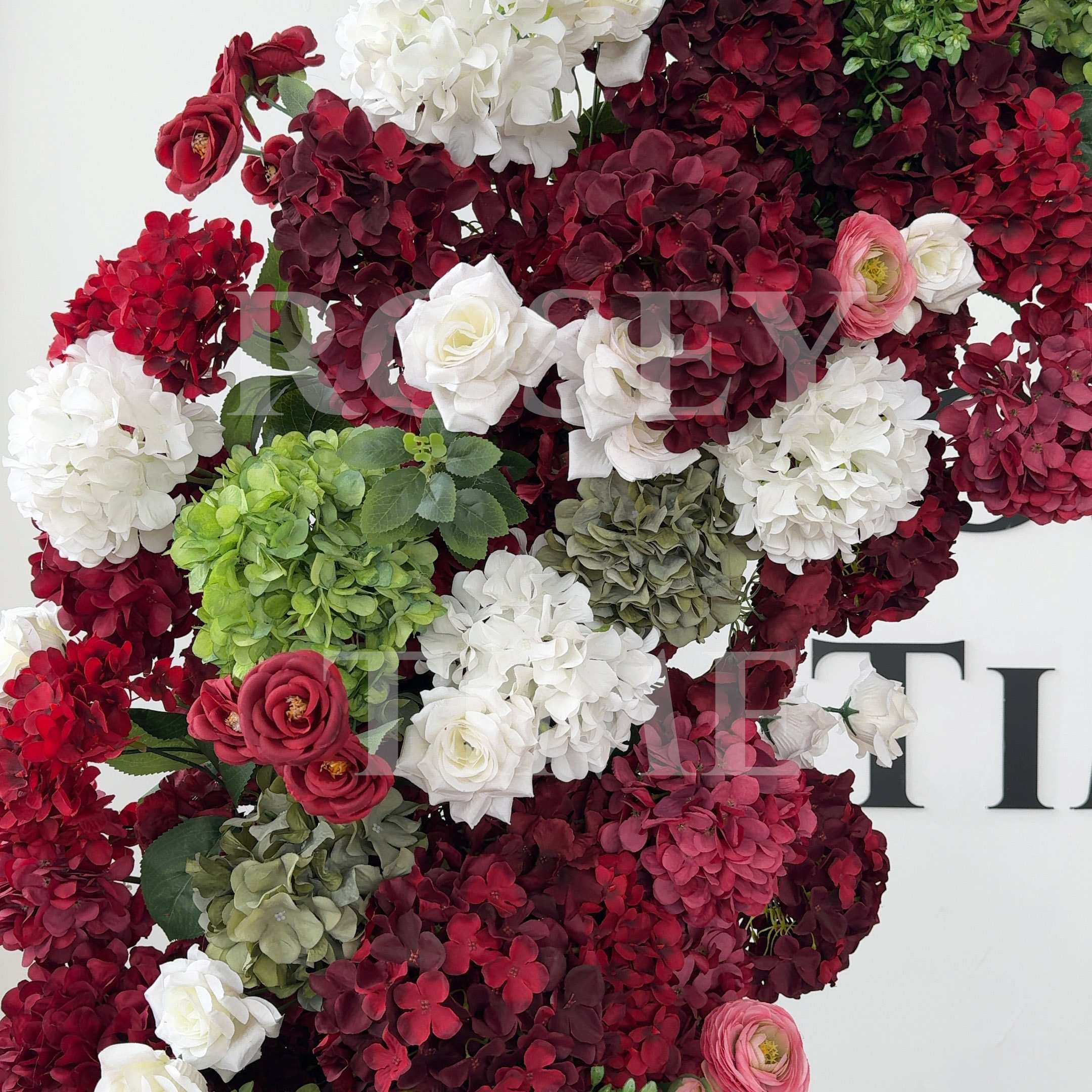 RoseyTime Crimson Serenade Flower Arch n-shape Round Arch #RTA411