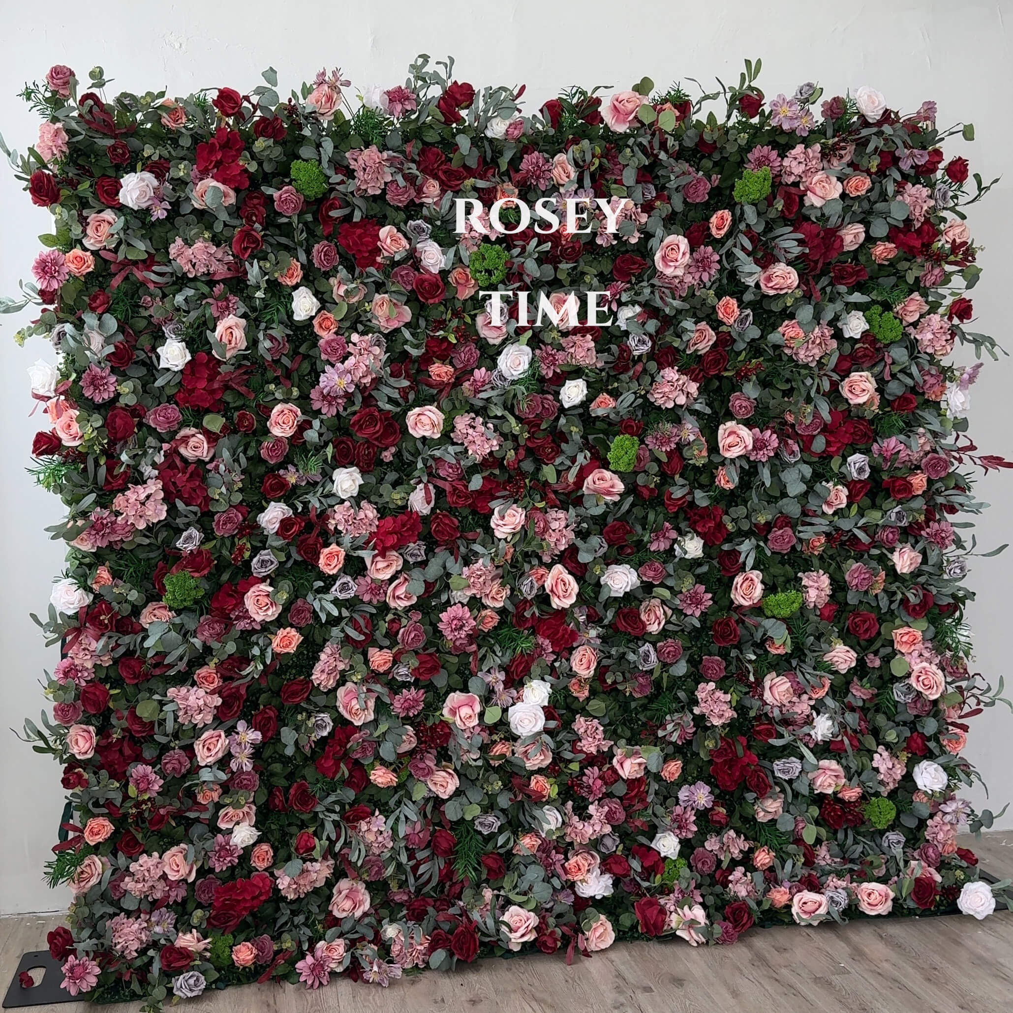 New Sale: 5D Burgundy  Flower Wall Roll Up Fabric Back #RTW325