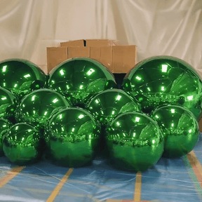 Roseytime Dark Green Big Shiny Inflatable Ball Reusable Giant Balloon Set