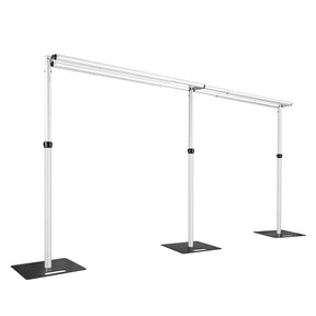 Roseytime Double Crossbar Max 10' Tall x Max 20' Wide Adjustable Pipe And Drape Stand