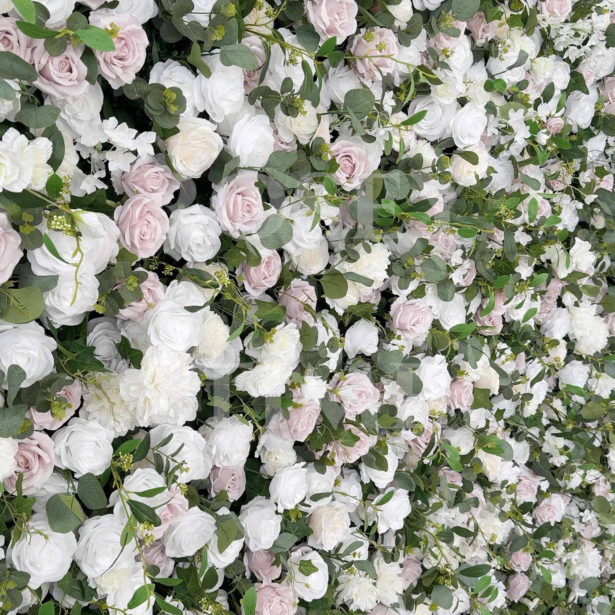 Roseytime 5D Dusty Rose Flower Wall Roll Up Fabric Back #RTW370