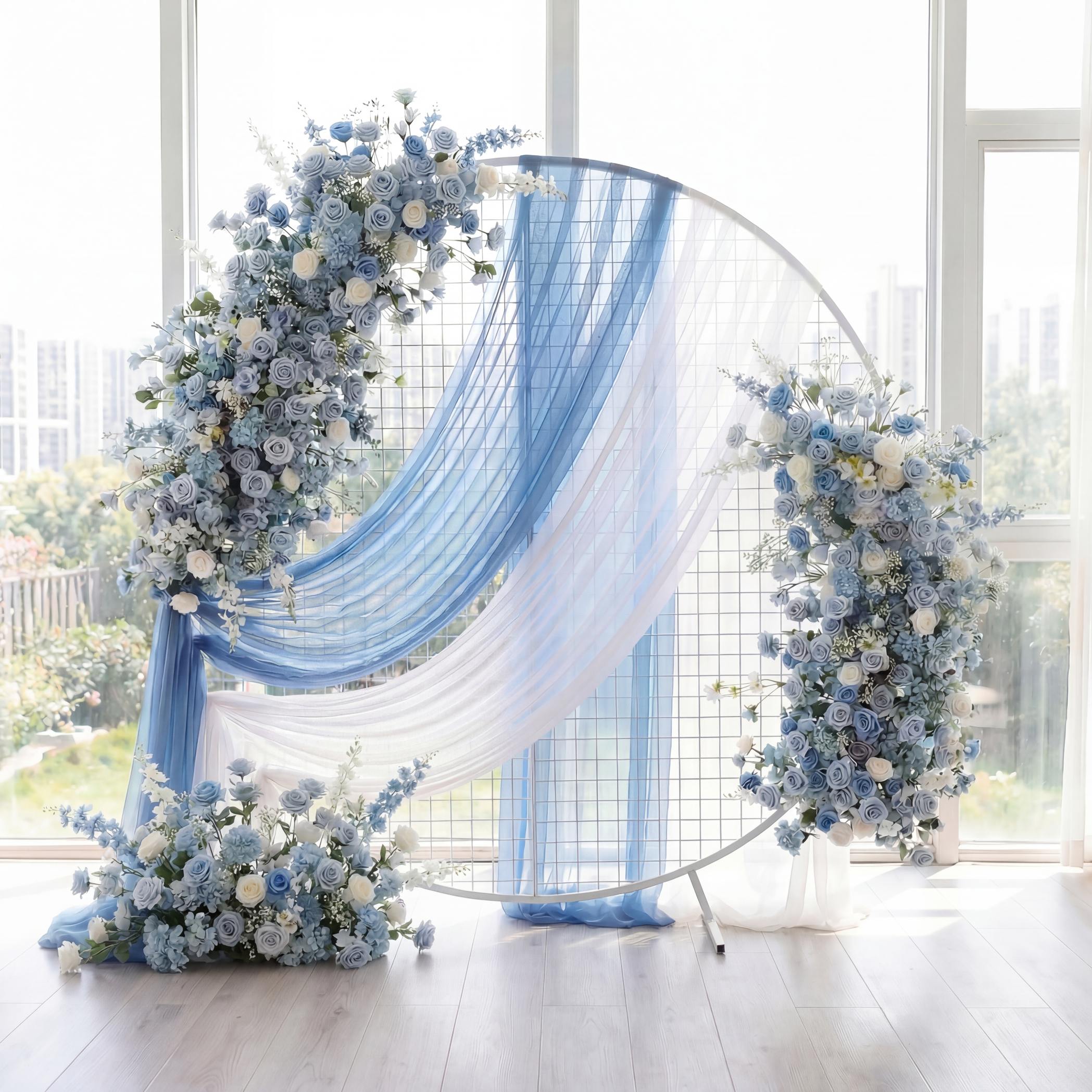 Roseytime Dusty Blue Flower Set Flower Arch Arrangement #RTA448
