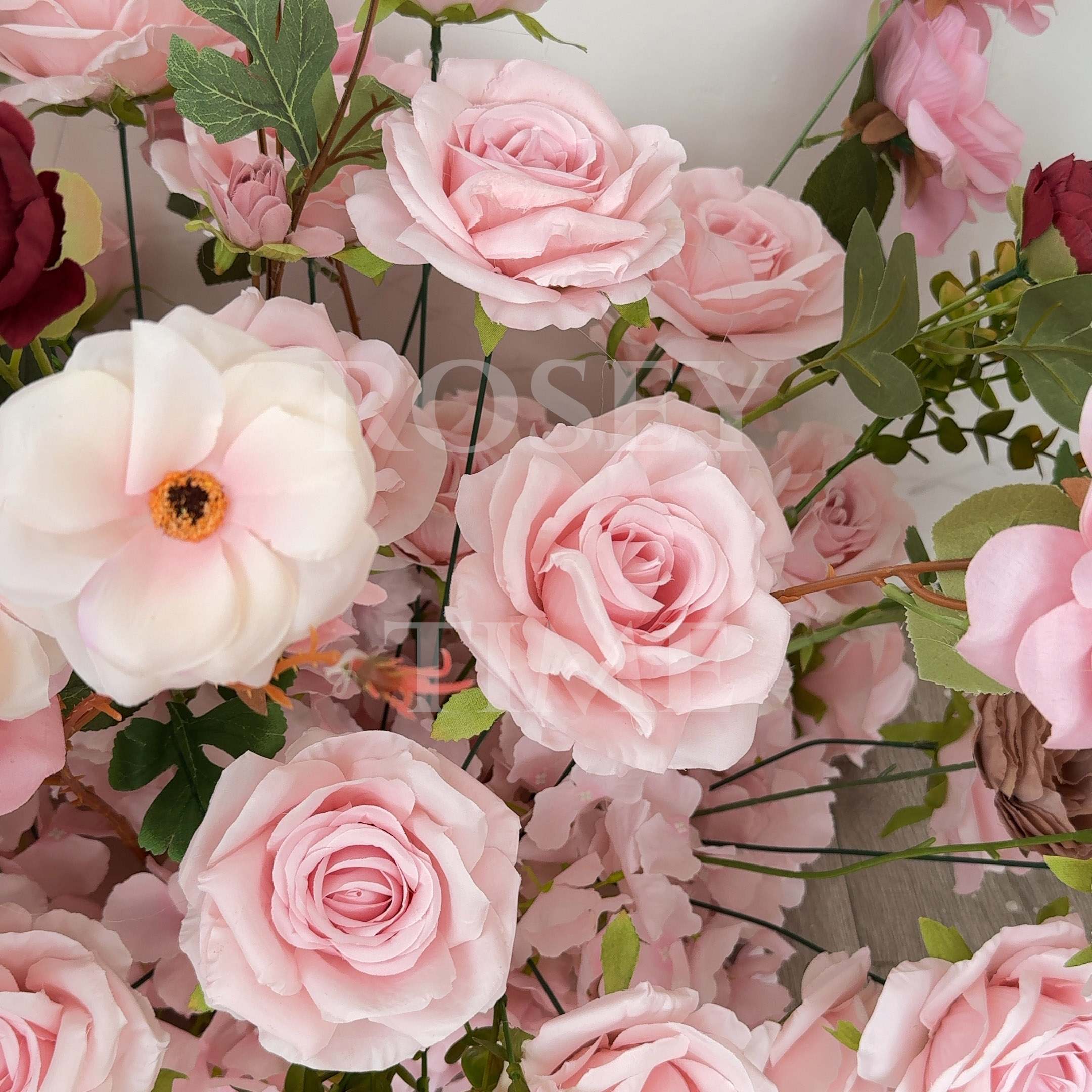 Roseytime Dusty Rose Flower Floor Flower Wedding Aisle Arrangement #RTF009