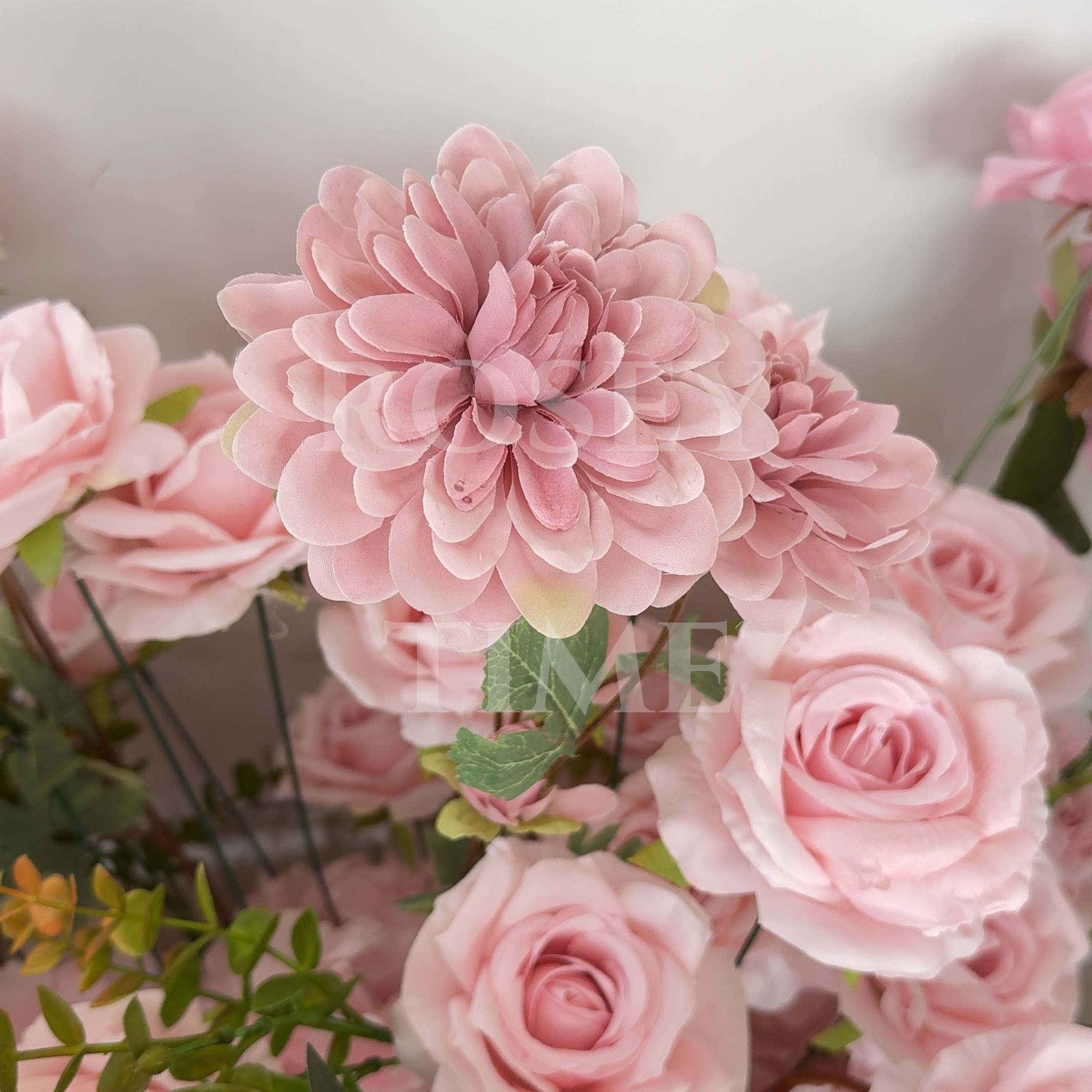 Roseytime Dusty Rose Flower Floor Flower Wedding Aisle Arrangement #RTF009