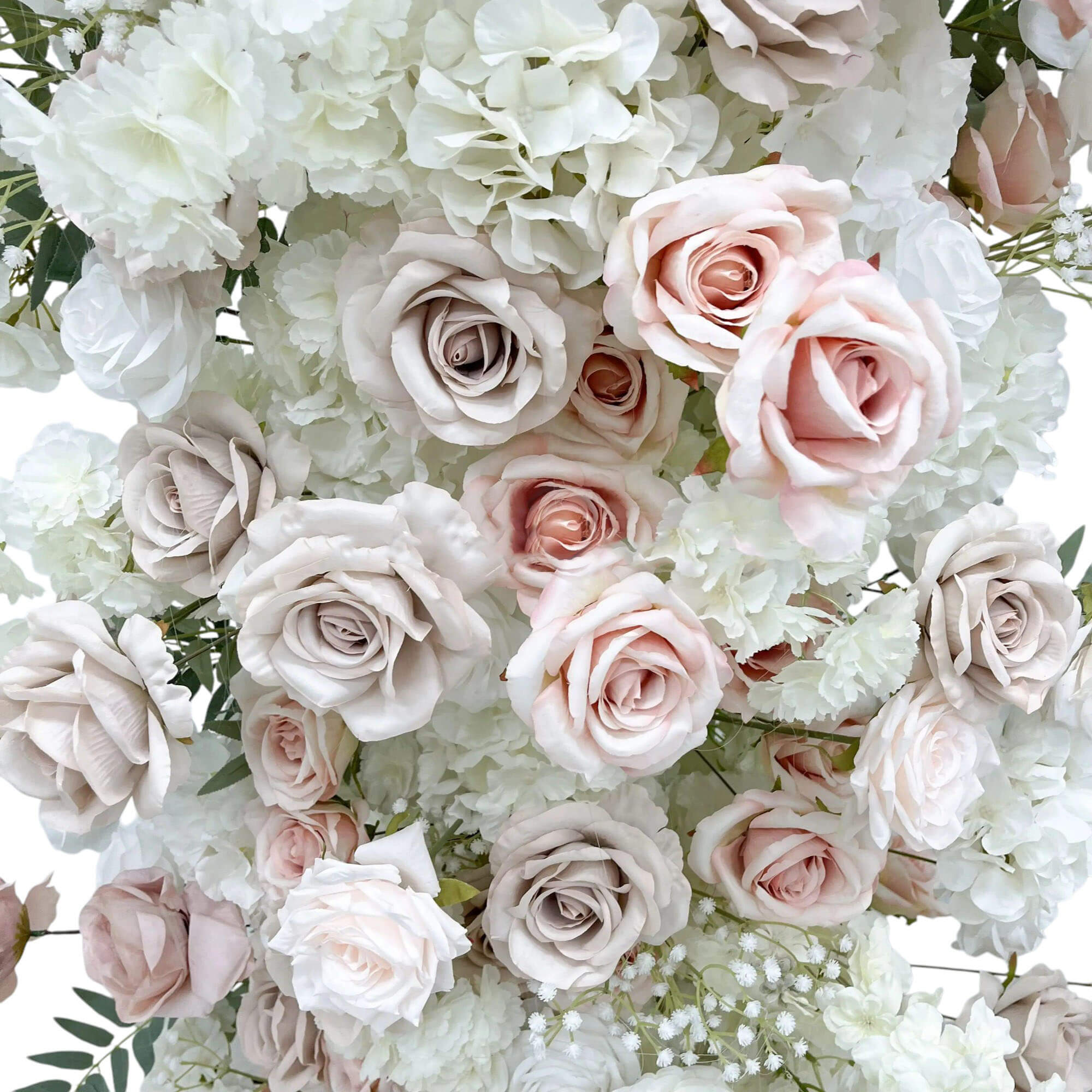 Roseytime Dusty Pink Flower Pillars Arch with Frame #RTP070