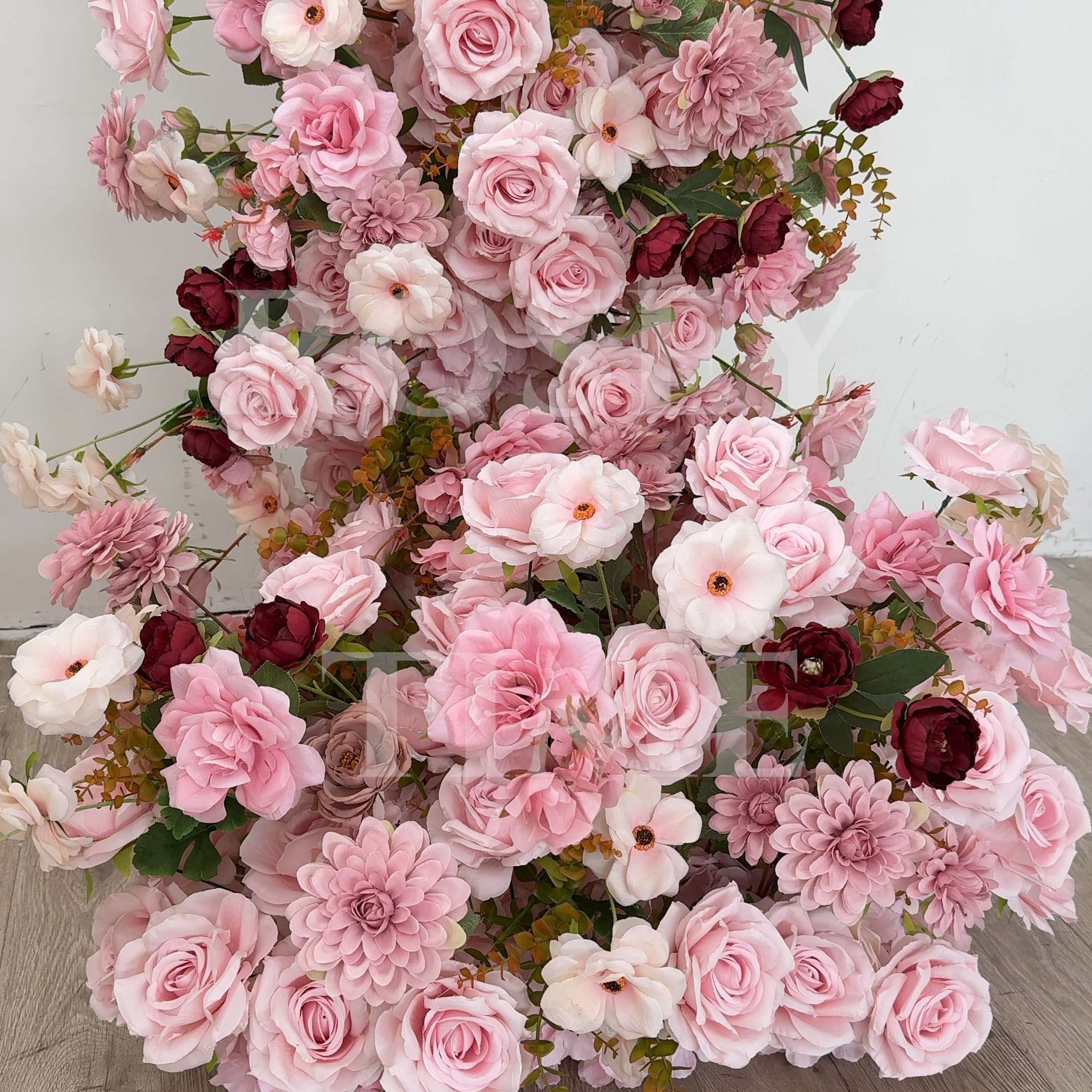 RoseyTime Dusty Rose Flower Arch n-shape Round Arch #RTA418