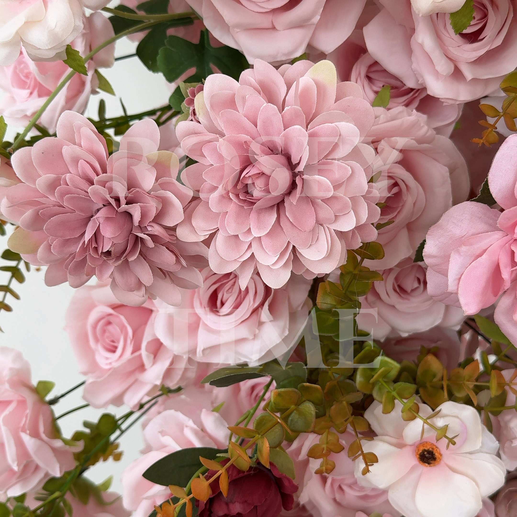 RoseyTime Dusty Rose Flower Arch n-shape Round Arch #RTA418