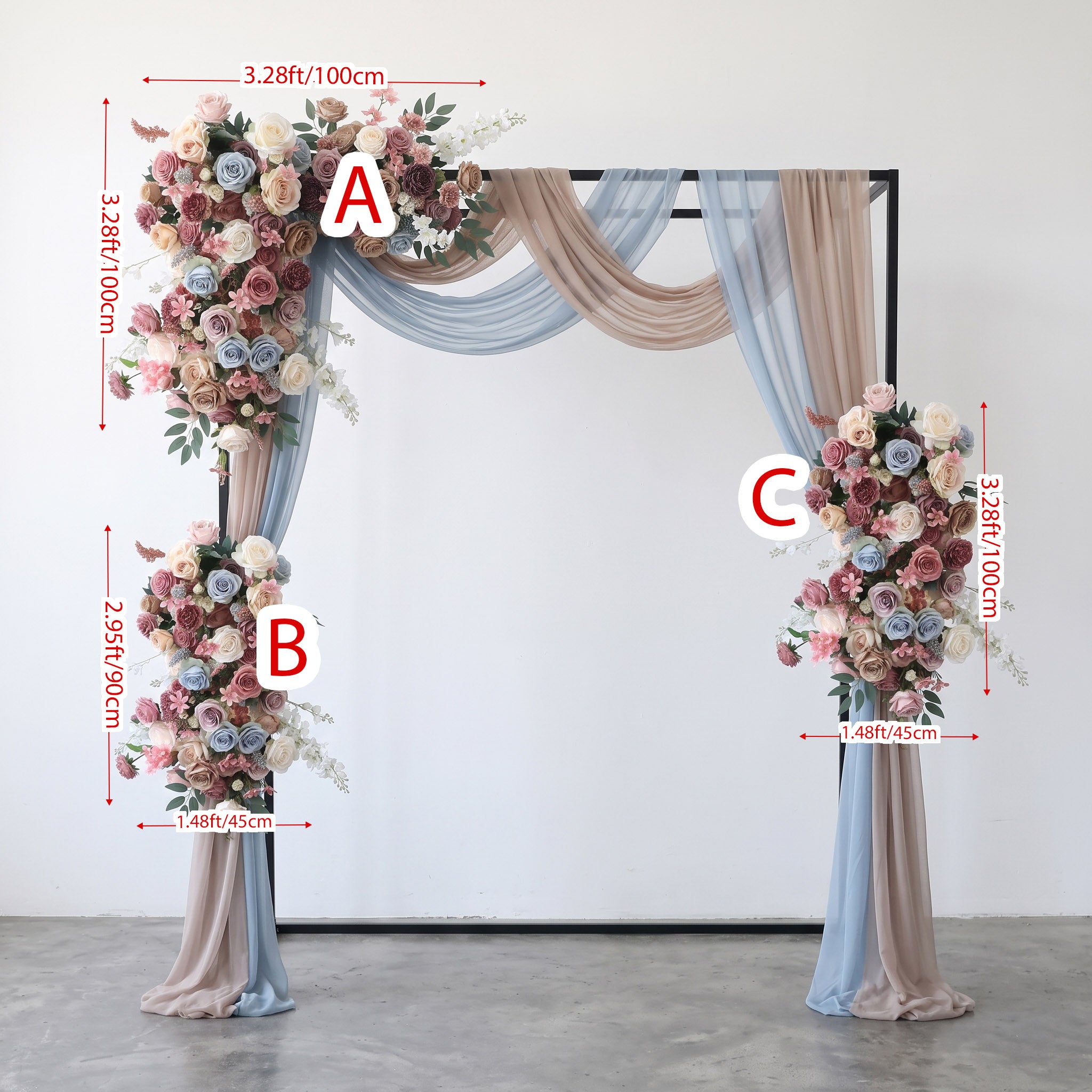 Roseytime Rosewood Sky Flower Set Flower Arch Arrangement #RTA508