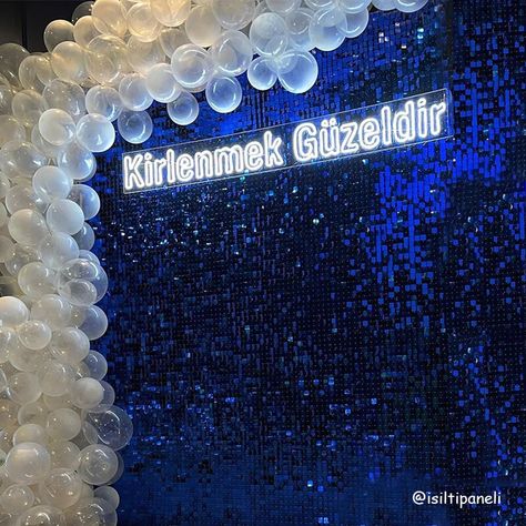 Roseytime Royal Blue Sequin Shimmer Wall Backdrop