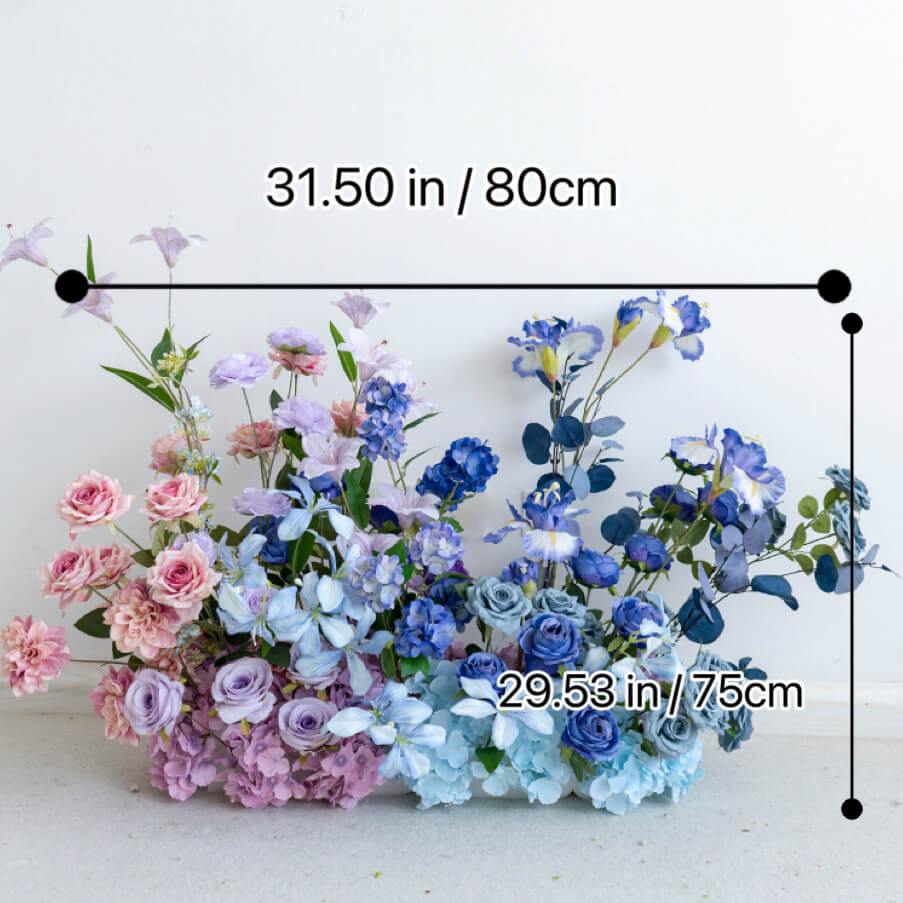 Roseytime Colorful Crescent Flowers Arch Fabric Back With Stand #RTA030