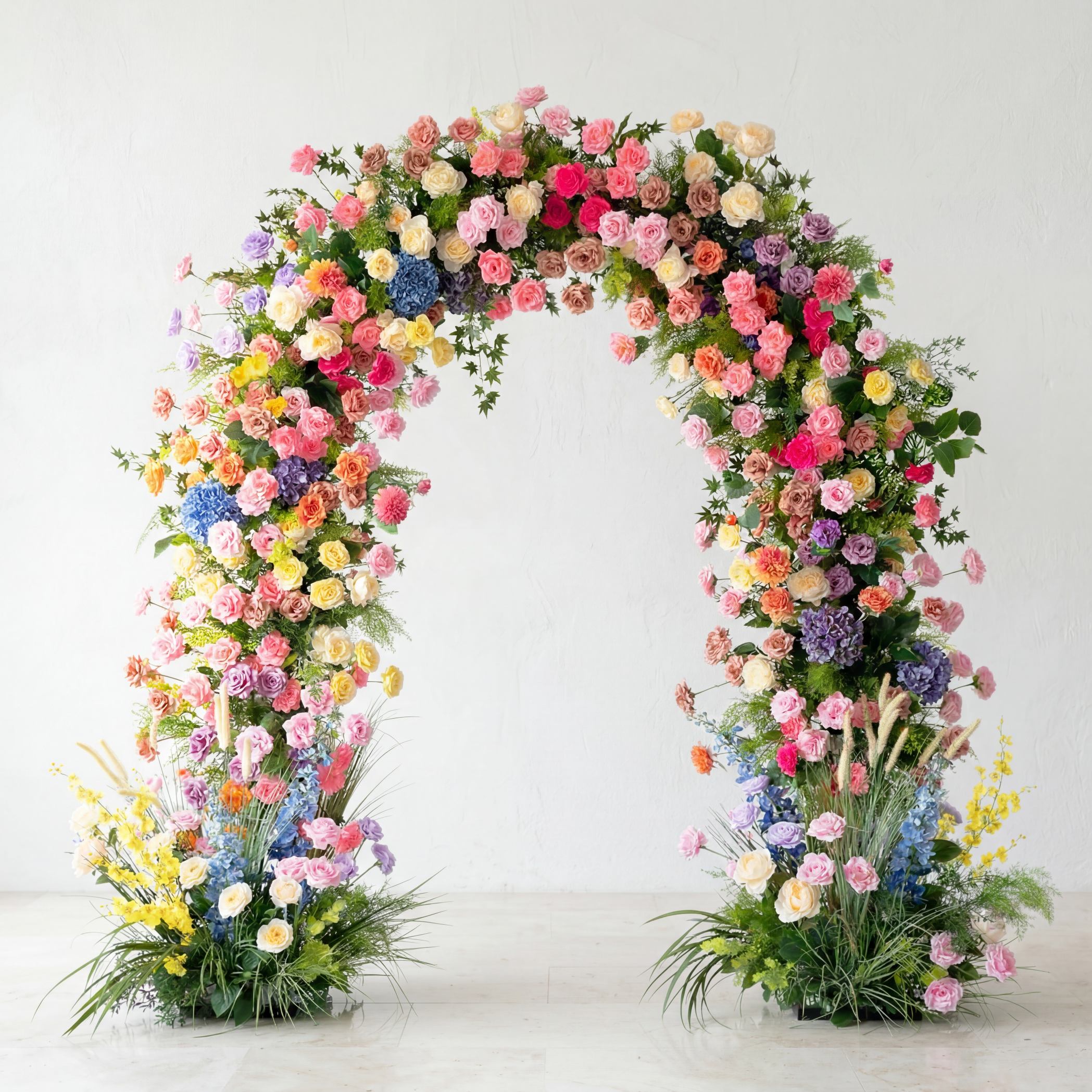 RoseyTime Spring Colorful Flower Arch With Frame#RTA074