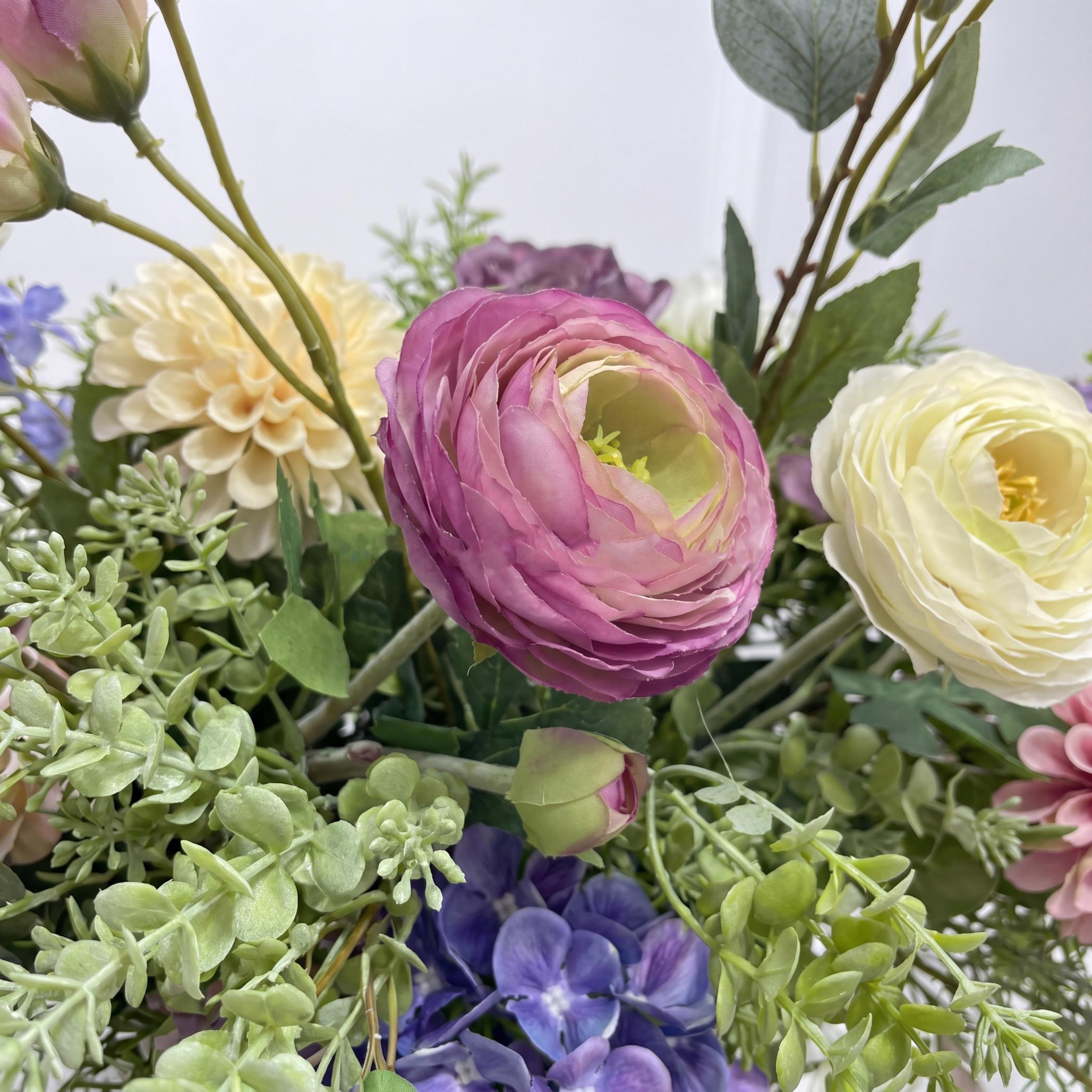 RoseyTime Colorful Purple Flower Arch n-shape Round Arch #RTA111
