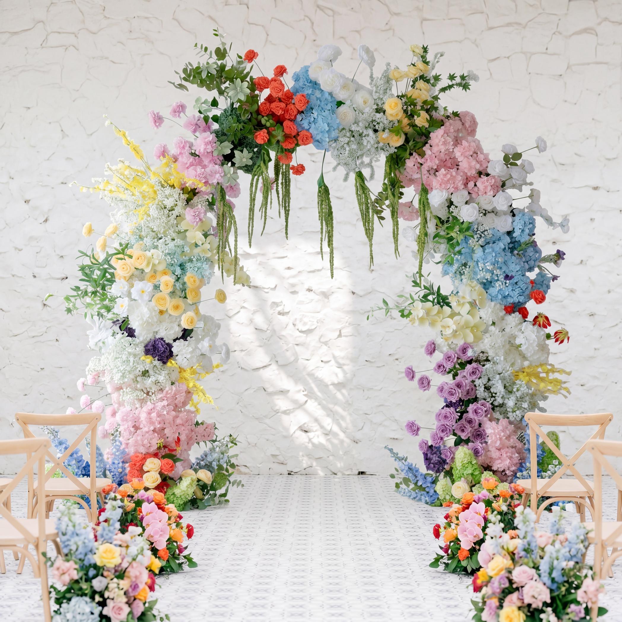 RoseyTime Colorful Spring Flower Arch n-shape Round Arch #RTA112
