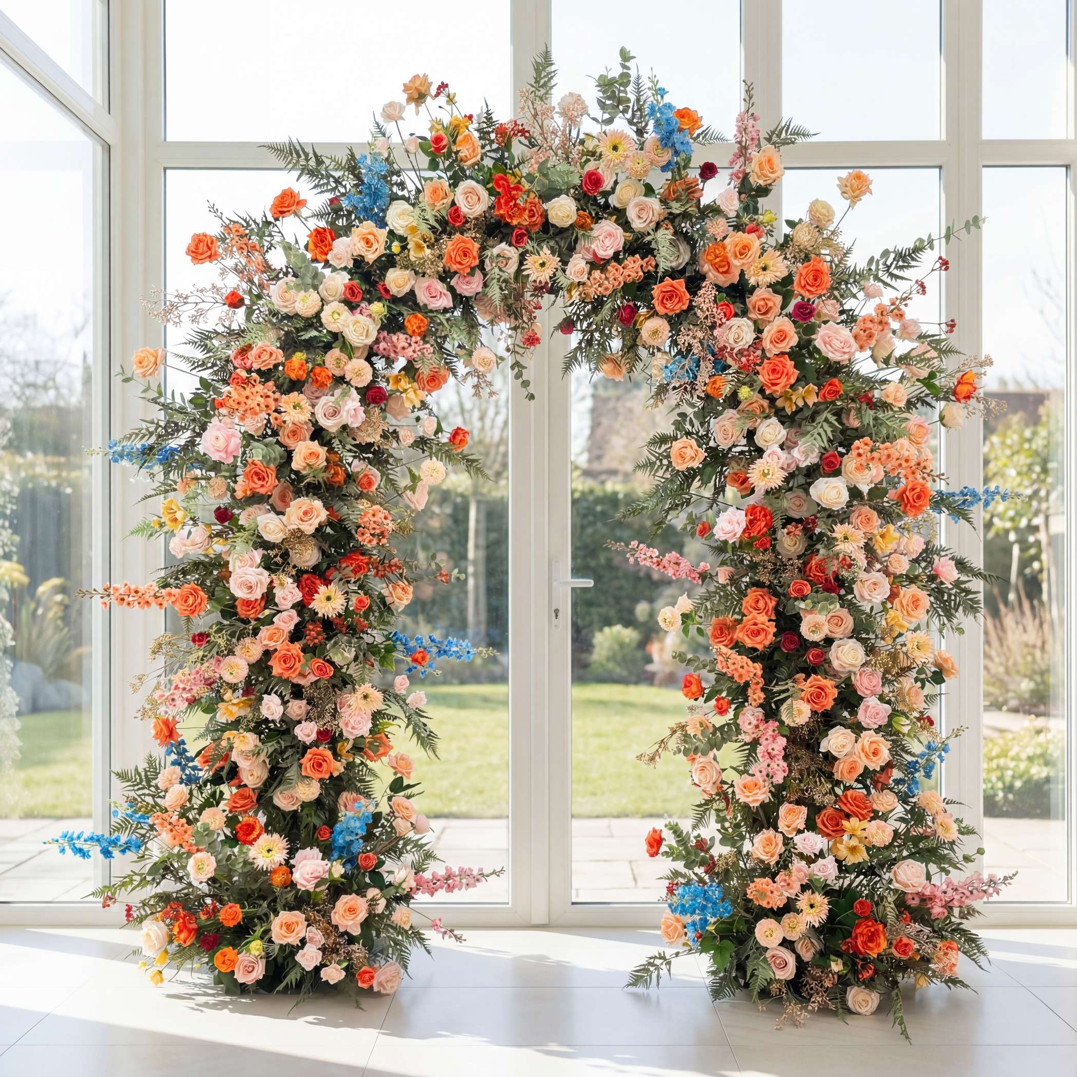 RoseyTime Tangerine Petal Flower Arch n-shape Round Arch #RTA127