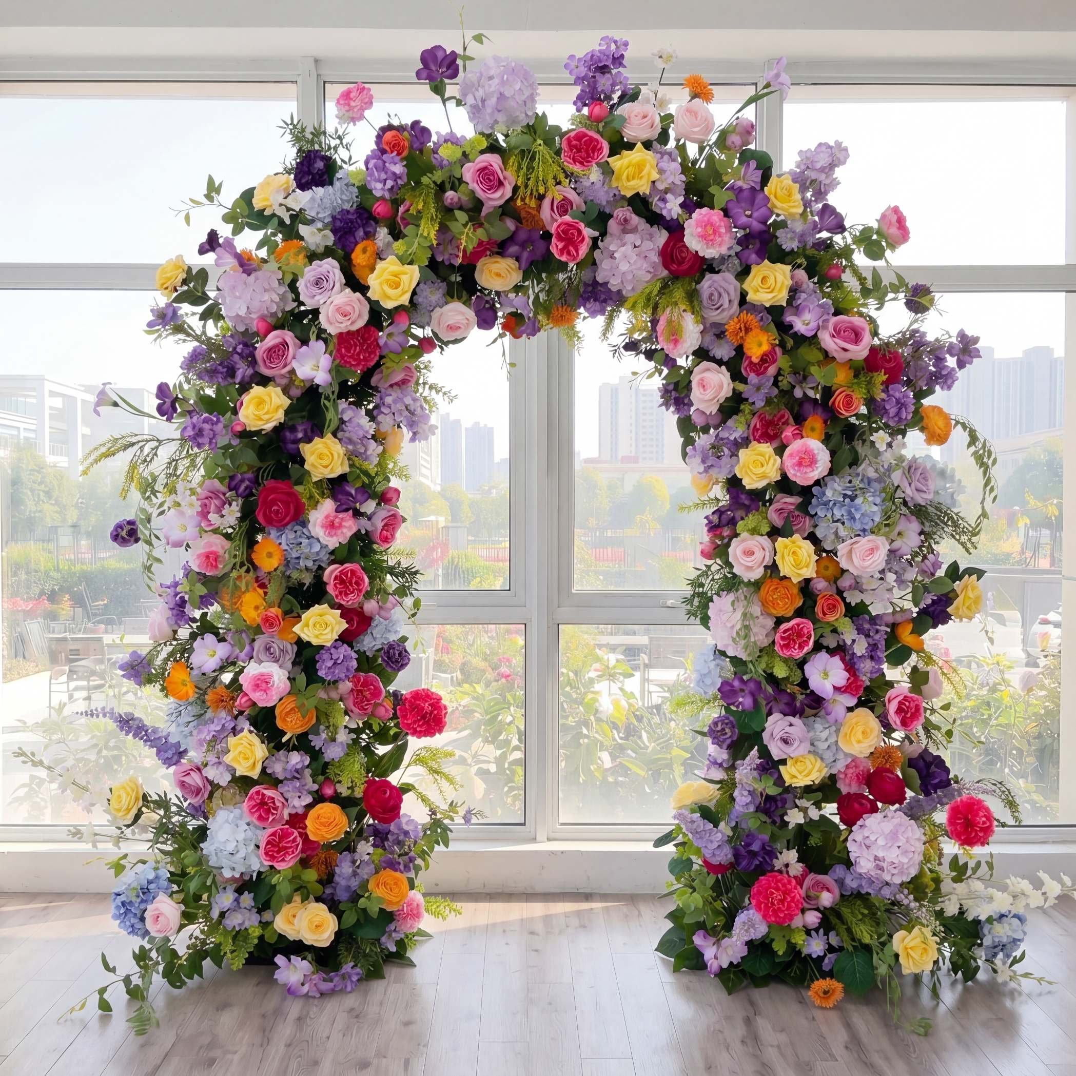 RoseyTime Colorful Flower Arch n-shape Round Arch #RTA143