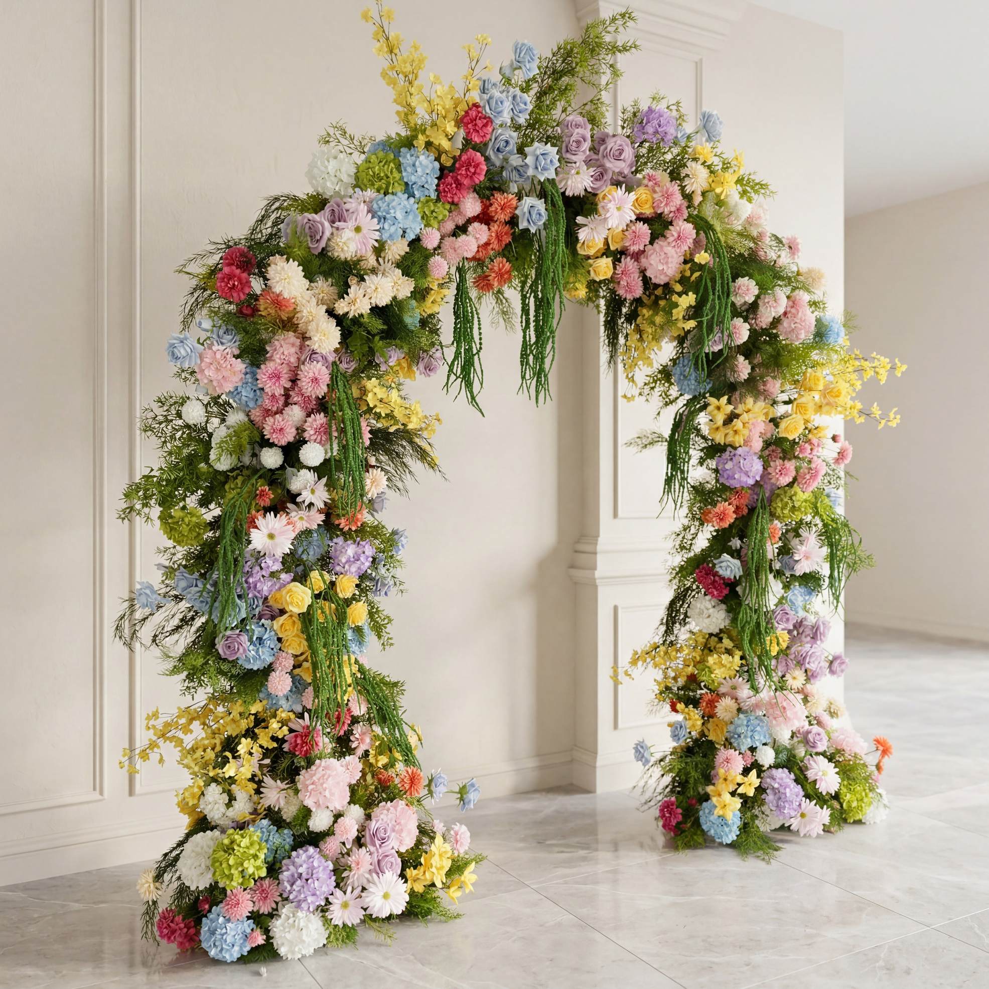 RoseyTime Colorful Flower Arch n-shape Round Arch #RTA147