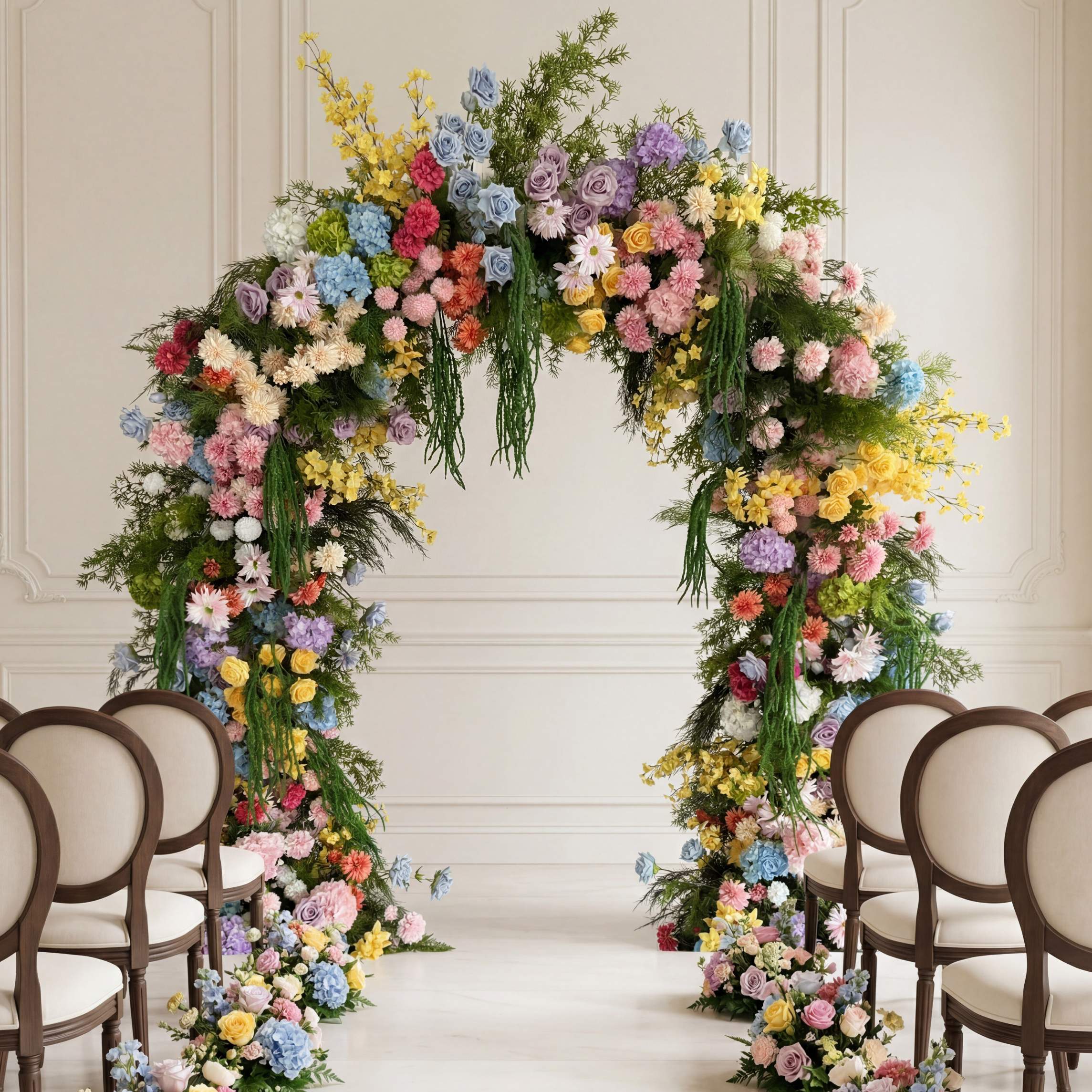 RoseyTime Colorful Flower Arch n-shape Round Arch #RTA147