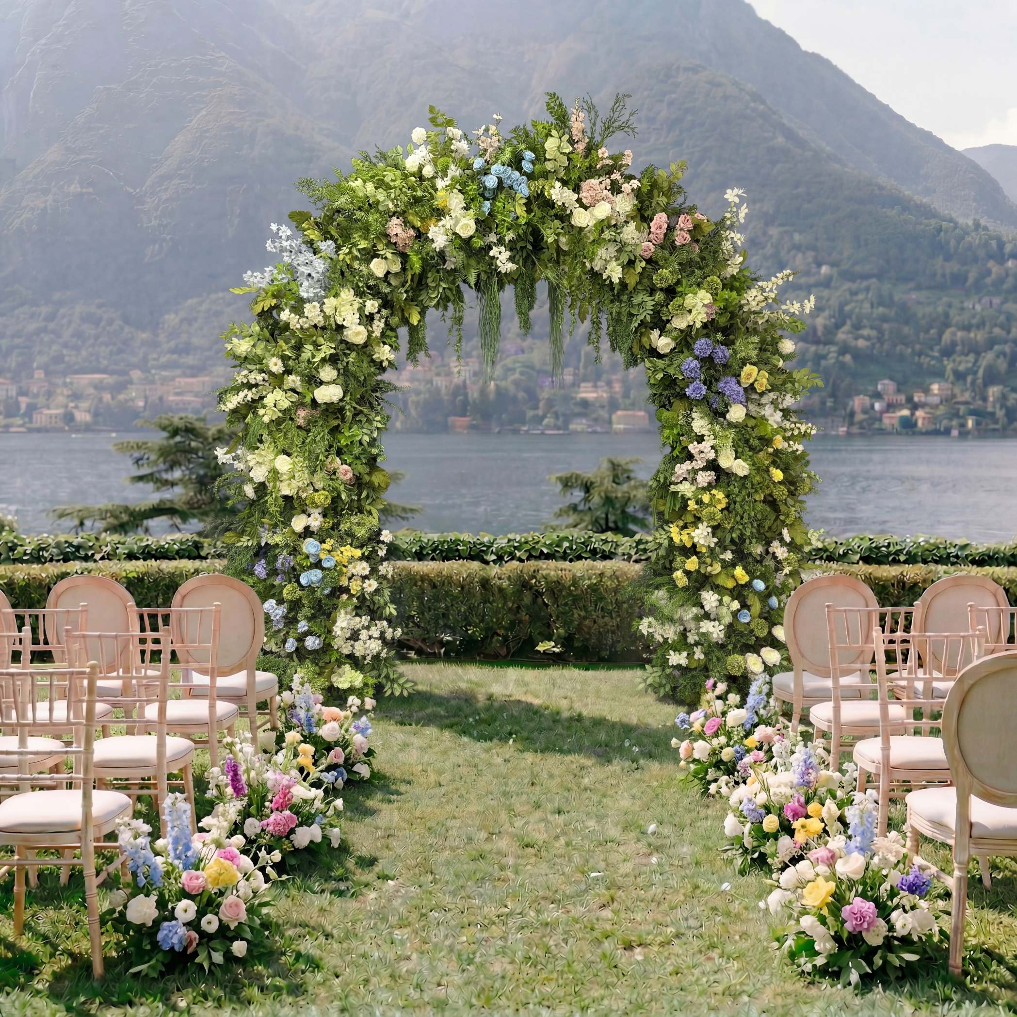 RoseyTime Garden Greenery Flower Arch n-shape Round Arch #RTA405