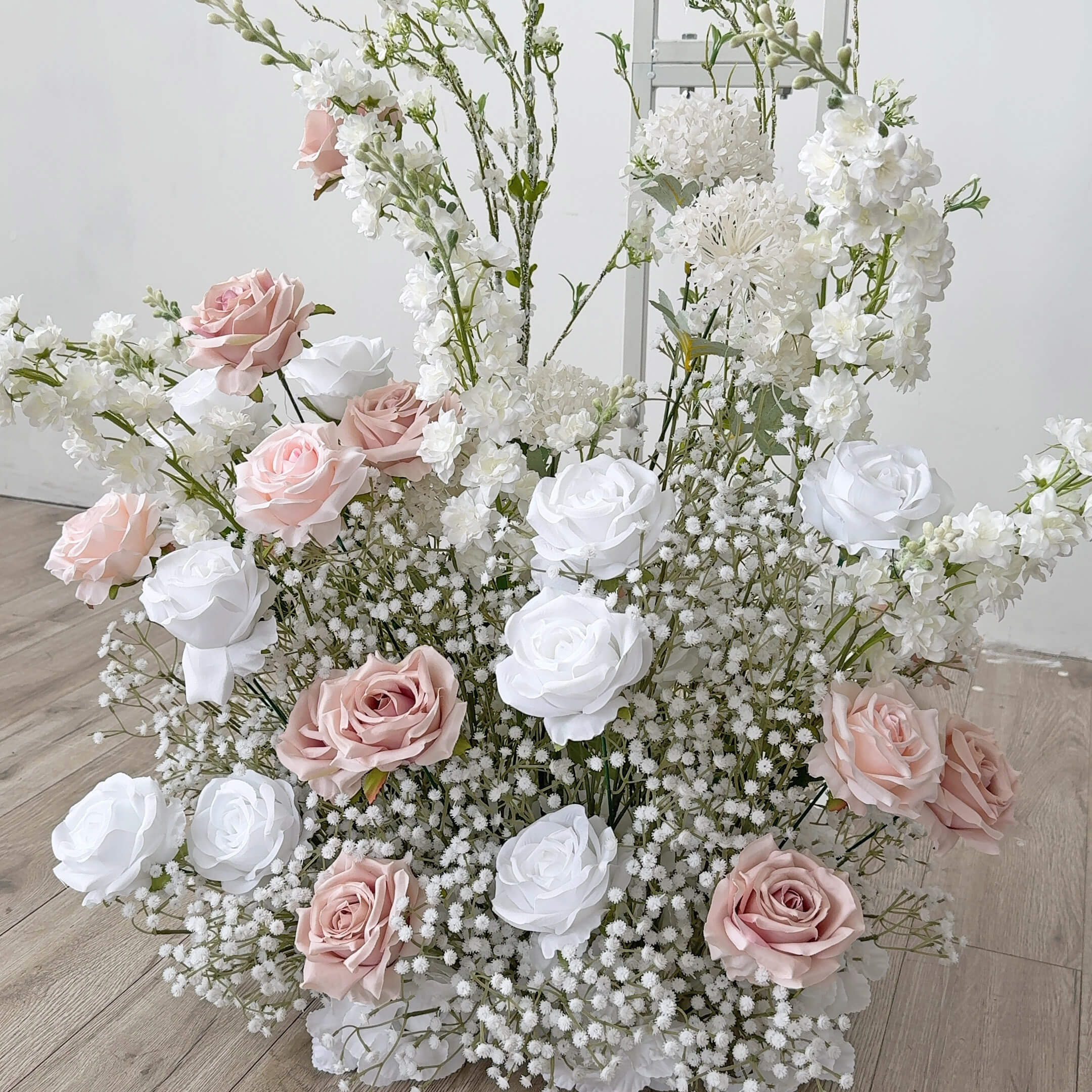 Roseytime Baby‘s Breath Pink Flower Arch Set Flower Arrangement Set #RTA031