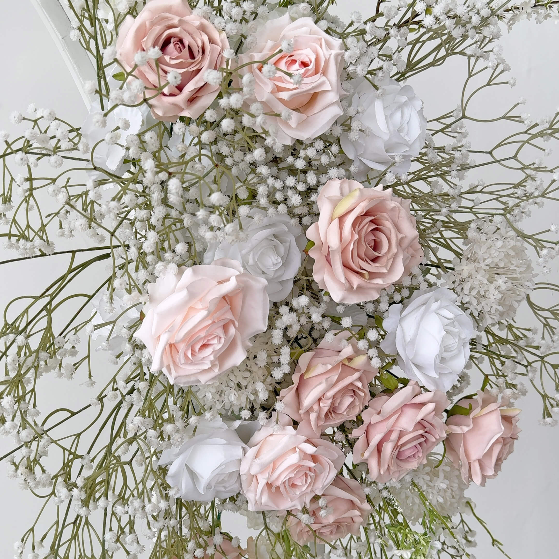 Roseytime Baby‘s Breath Pink Flower Arch Set Flower Arrangement Set #RTA031