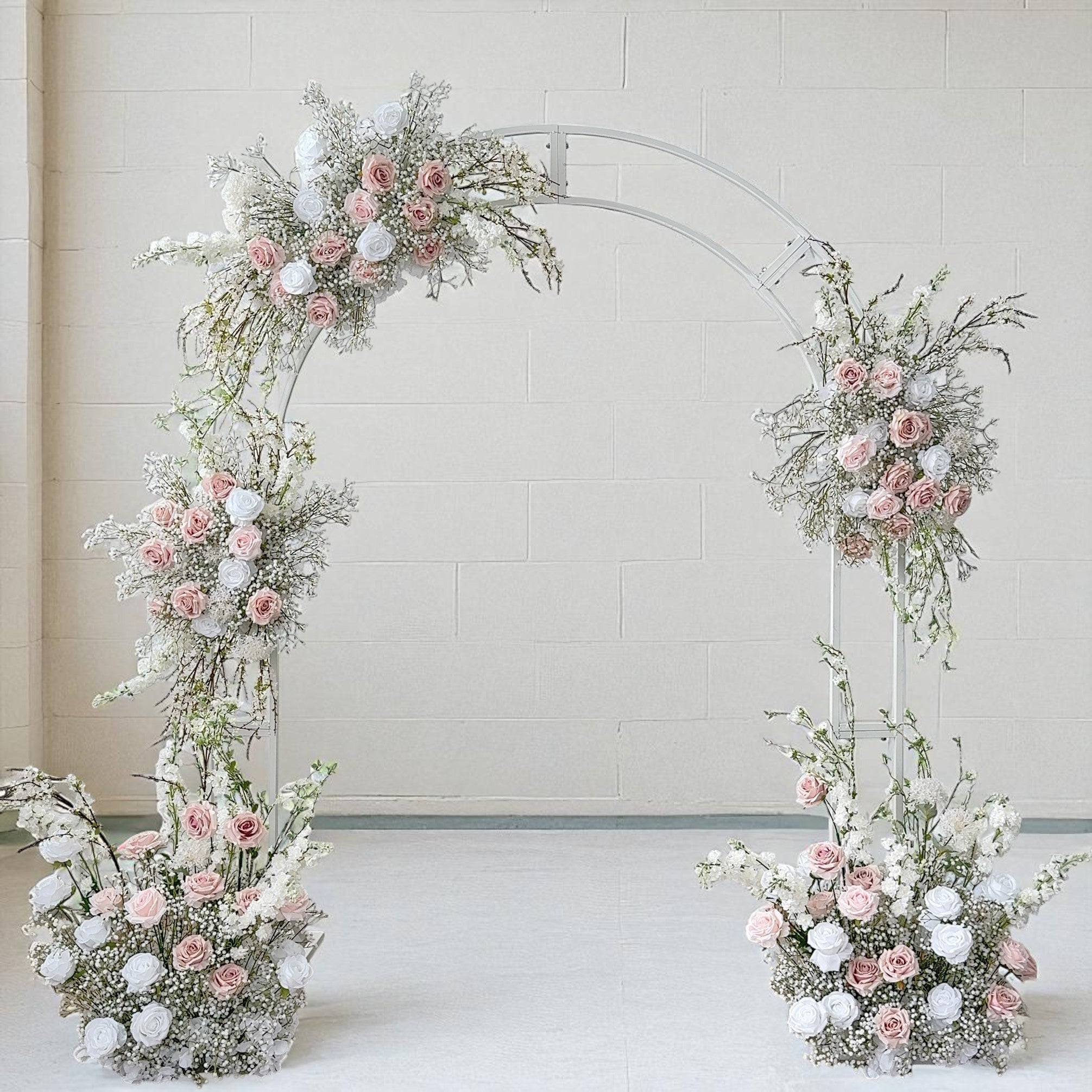Roseytime Baby‘s Breath Pink Flower Arch Set Flower Arrangement Set #RTA031