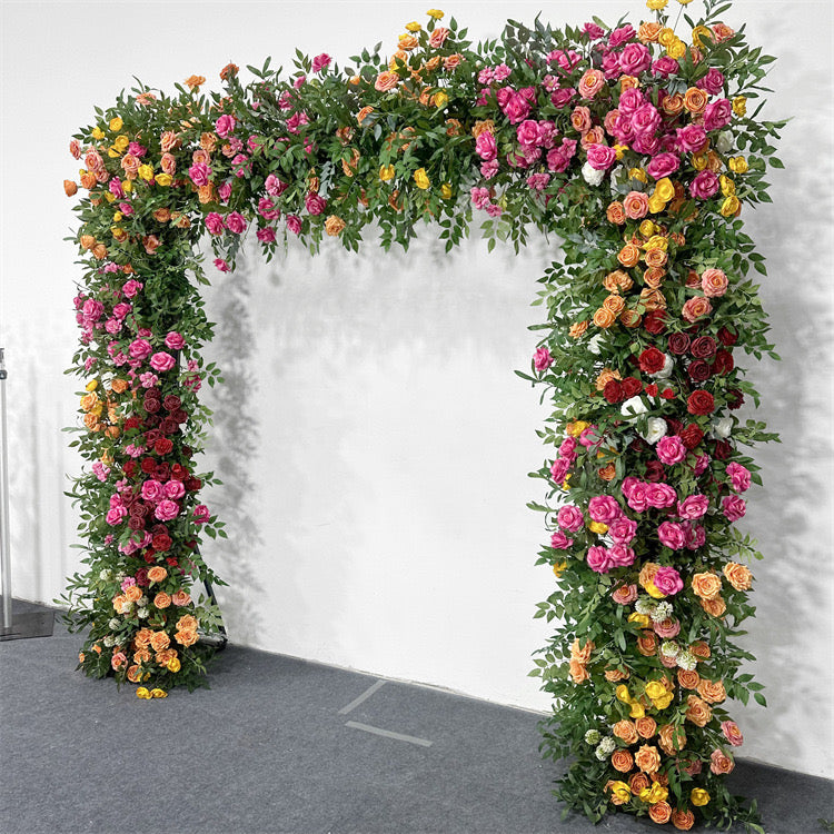 Roseytime Wedding Square Flower Arch Fabric Back Roll Up #RTA050