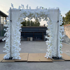 Roseytime Wedding Square Flower Arch White Cherry Blossoms Backdrop #RTA012