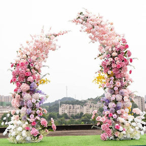 Roseytime Rainbow Flower Pillars Arch with Frame #RTP047