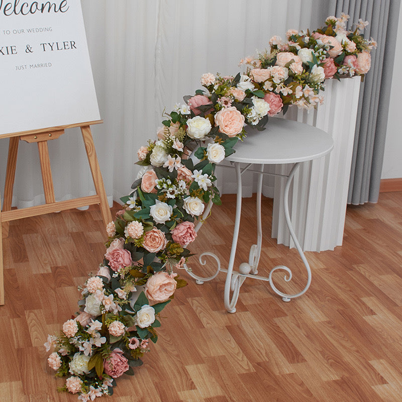 Roseytime Flower Rows Table Flower Runner