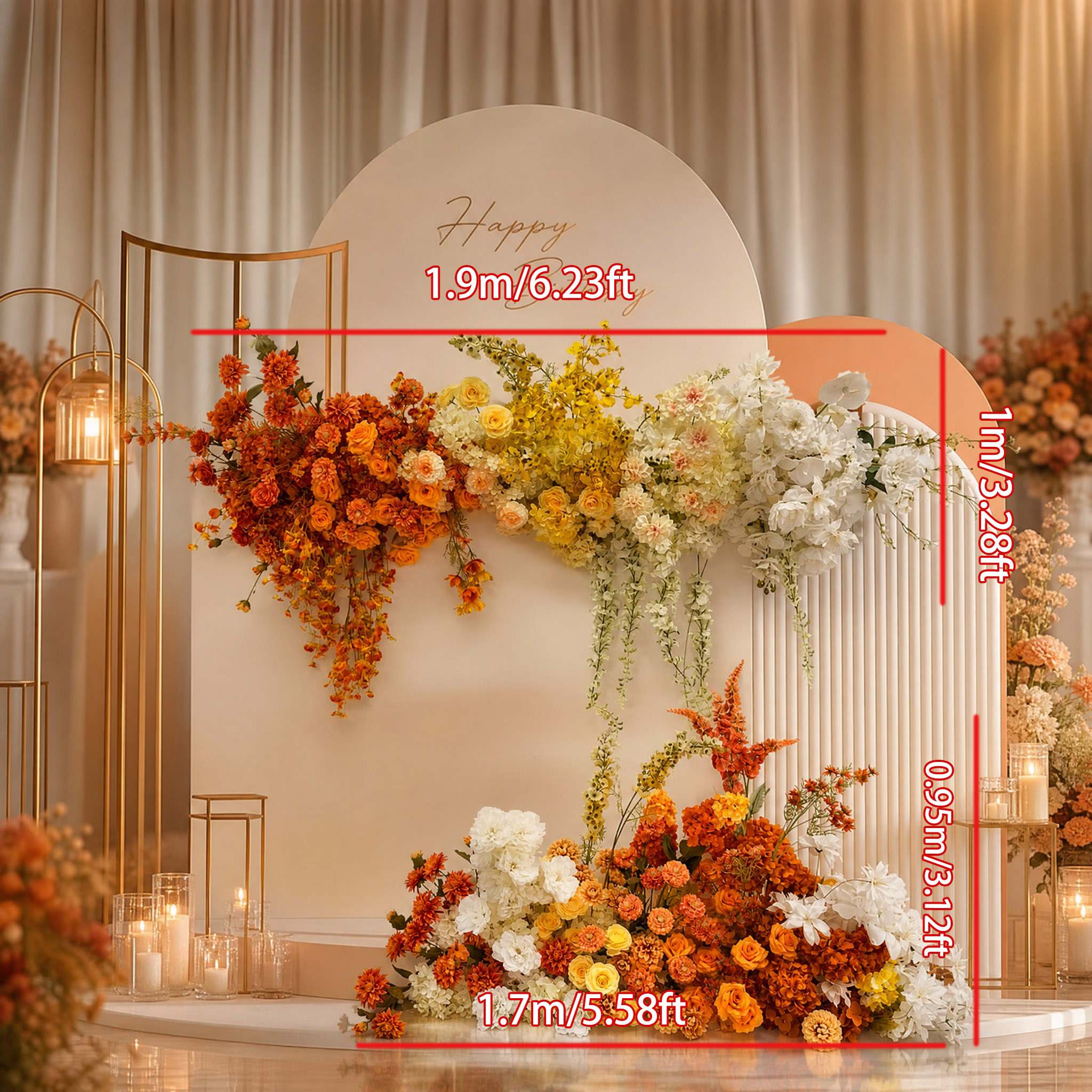 Roseytime Orange Flower Set #RTS012