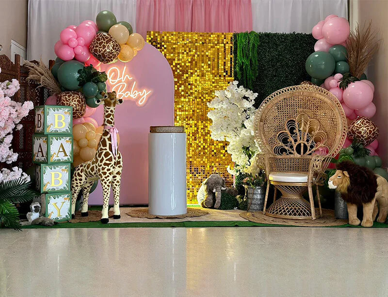 Roseytime Regular Gold Sequin Shimmer Wall Backdrop for Wedding Baby Shower Birthday Party Decor