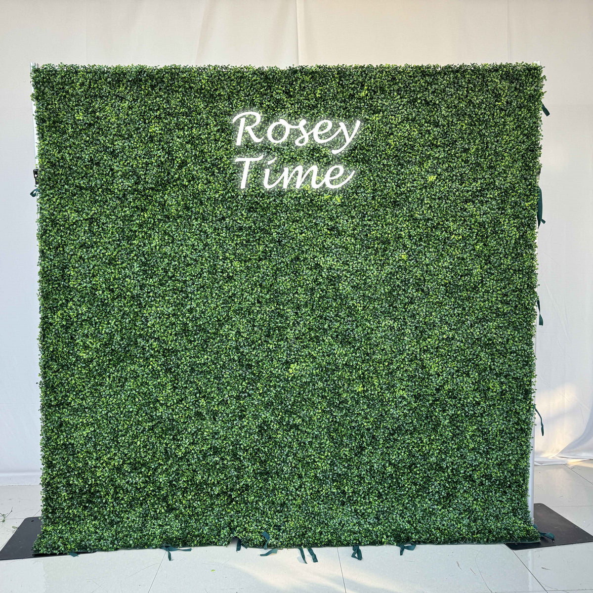 Roseytime Grass Wall Greenery Backdrop Roll Up Fabric Back#RTW070