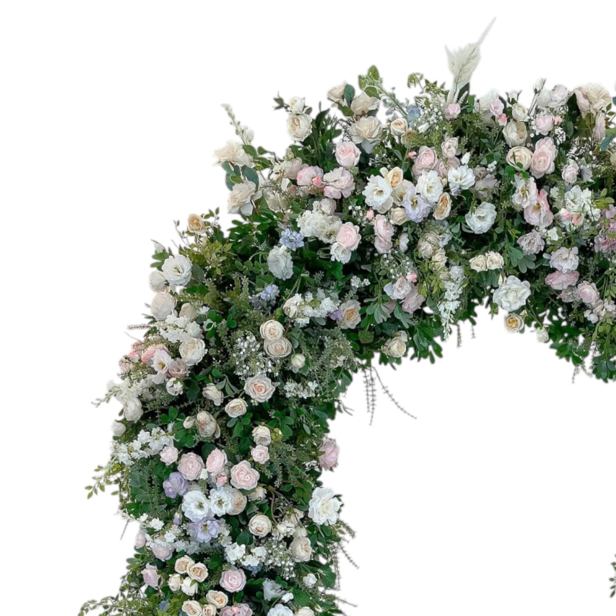 RoseyTime Luxury Spring Pink Greenery Arch n-shape Round Arch #RTA368