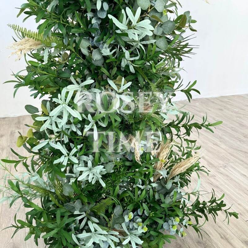 Roseytime Greenery Pillars Arch with Frame #RTP063