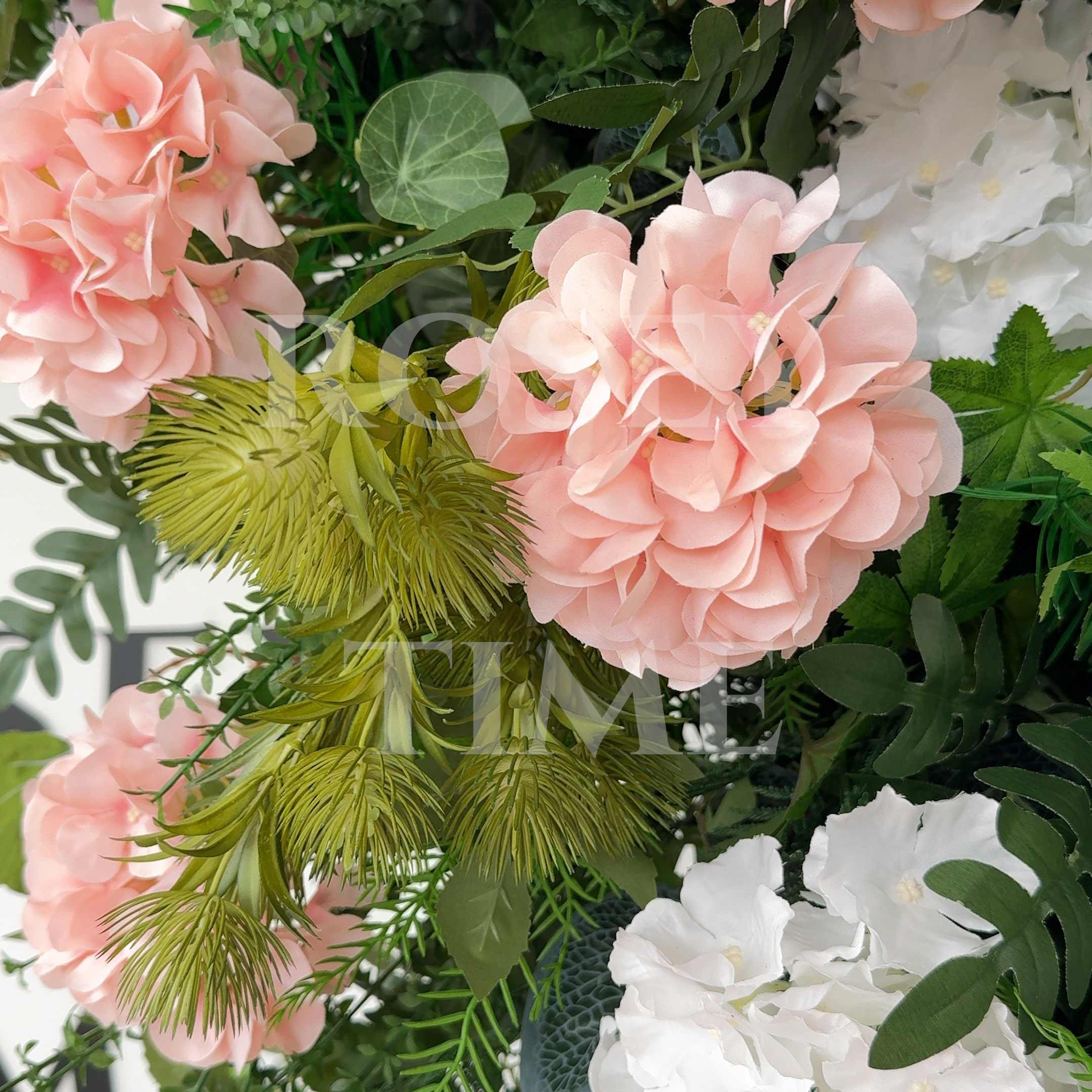 RoseyTime Pink Greenery Flower Arch n-shape Round Arch #RTA154