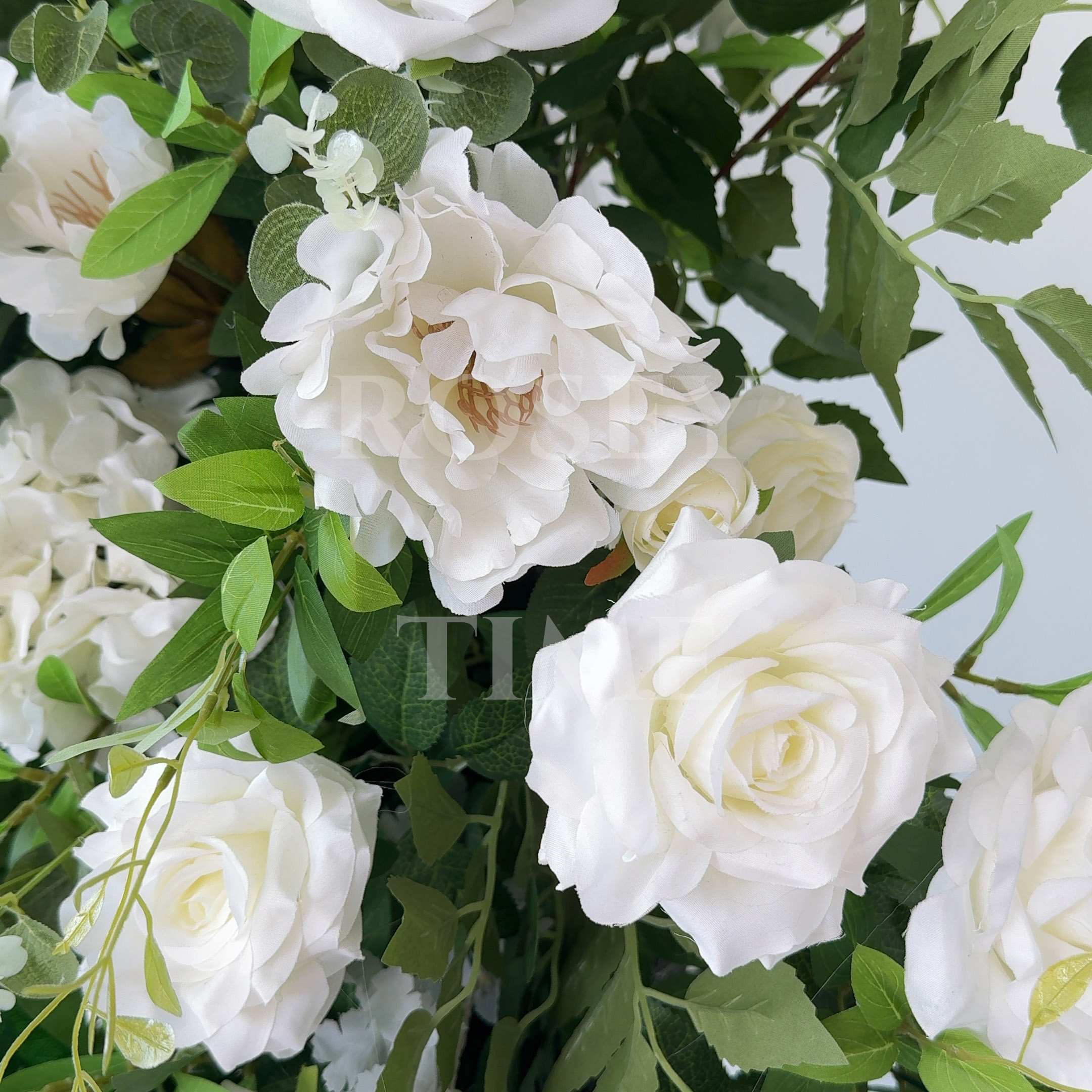 RoseyTime White&Green Wedding Flower Round Arch #RTA103