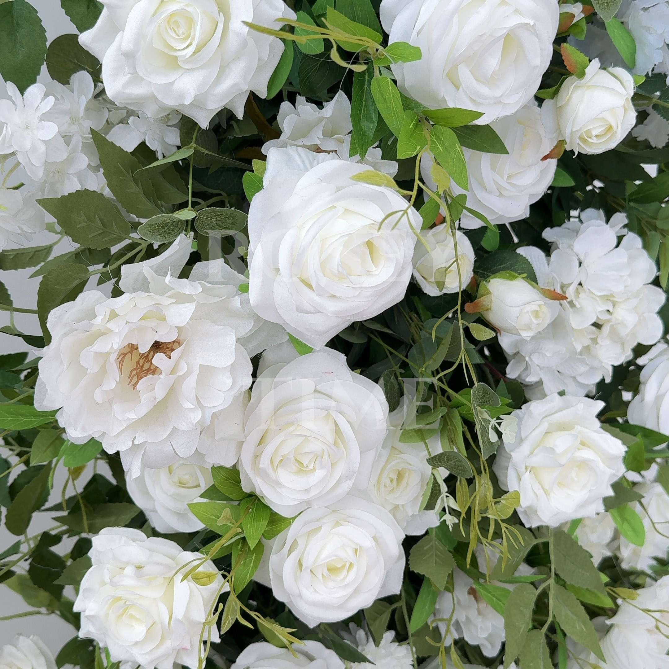 RoseyTime White&Green Wedding Flower Round Arch #RTA103