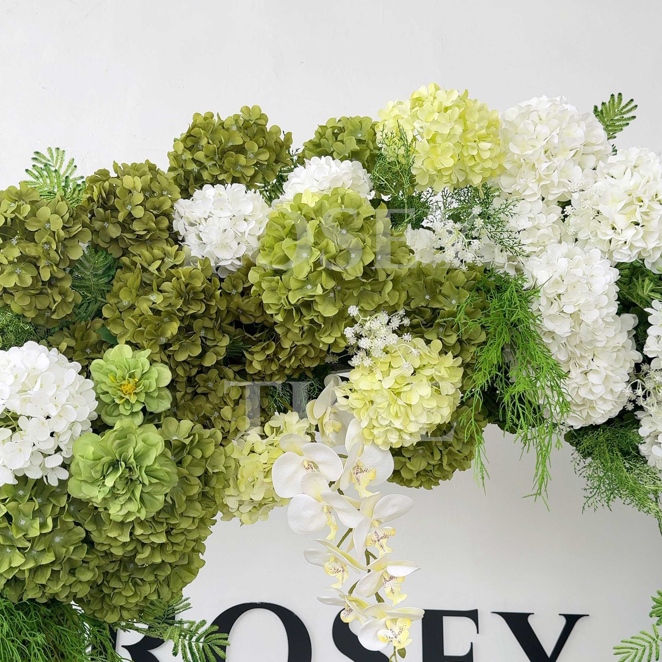 RoseyTime 2026 Green Harmony Hydrangea Flower Arch n-shape Round Arch #RTA378