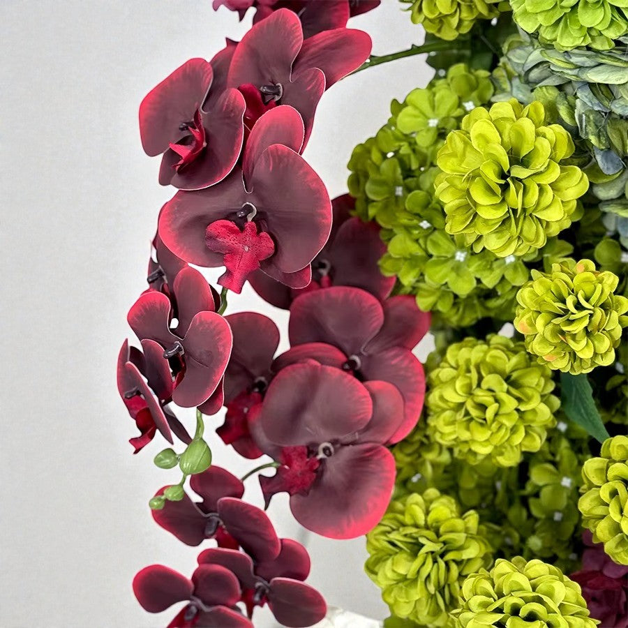 Roseytime 2026 Dark Green Flower Pillars Arch with Frame #RTP123