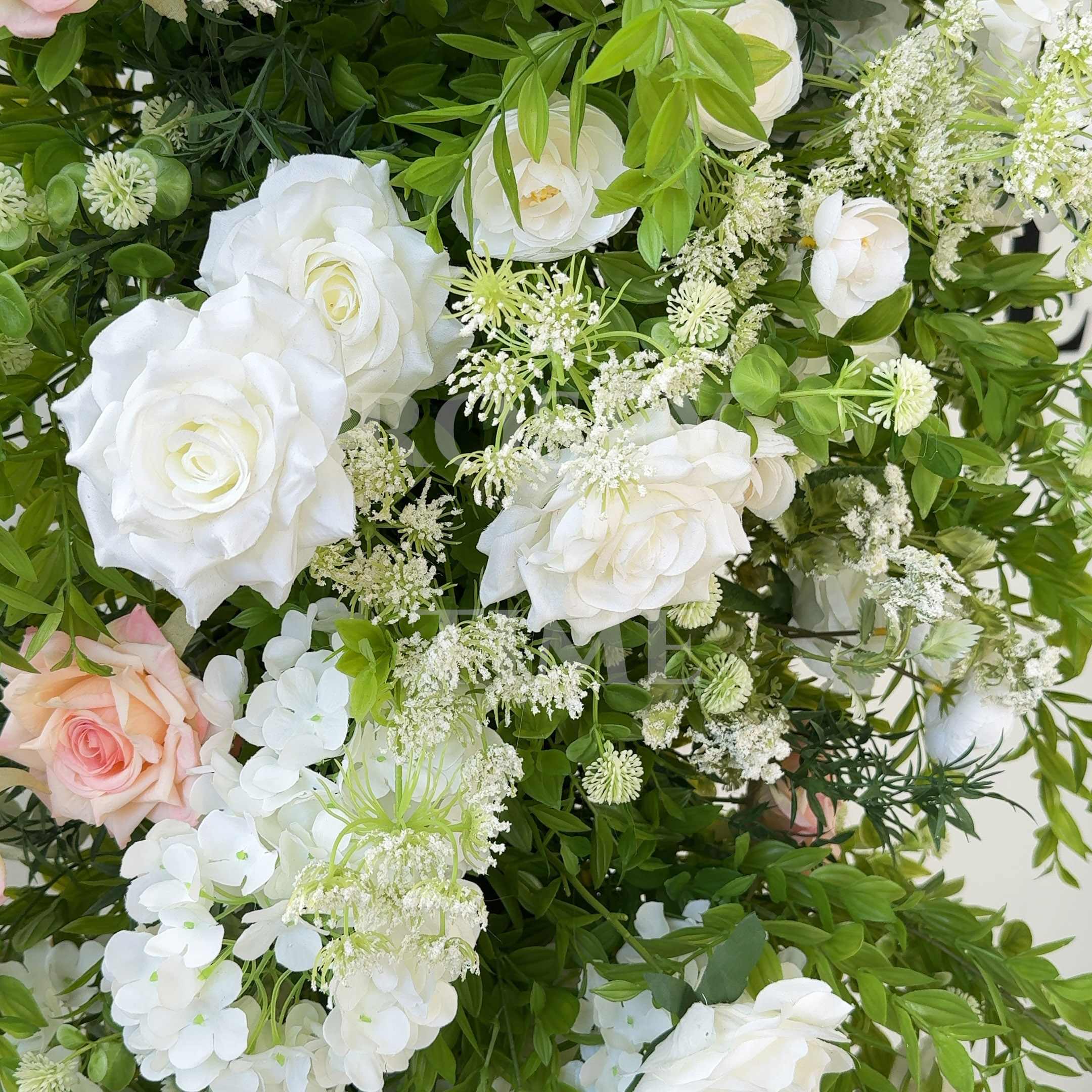 RoseyTime Blushing Pink Flower Arch n-shape Round Arch #RTA379